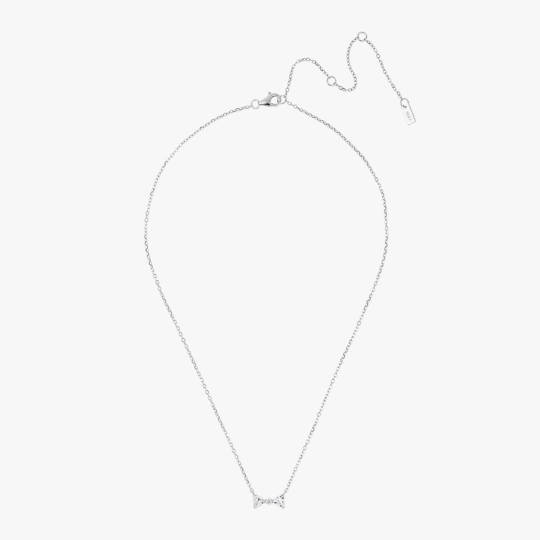 クリスタル ボウ ネックレス