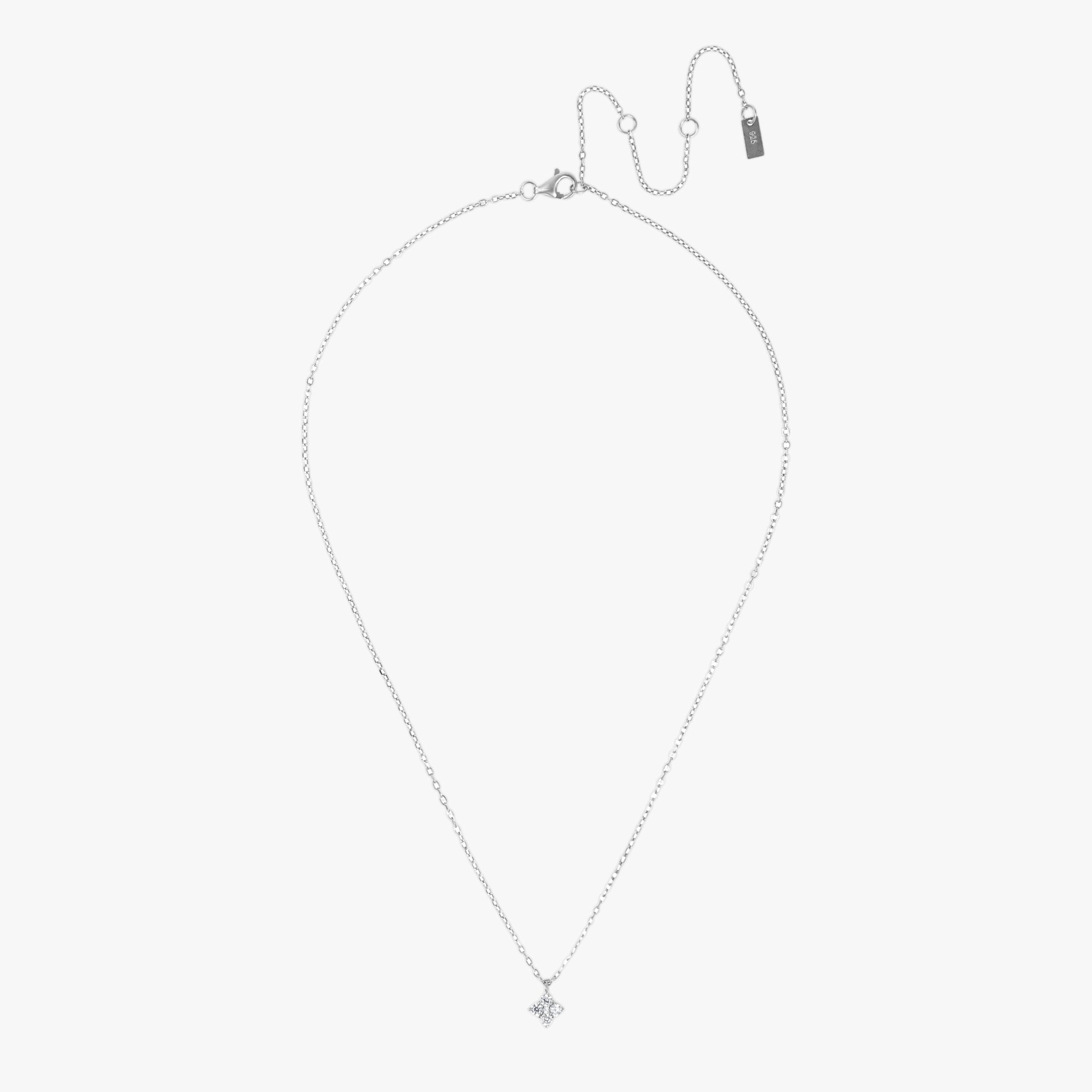 クリスタル スターリー ネックレス シルバー