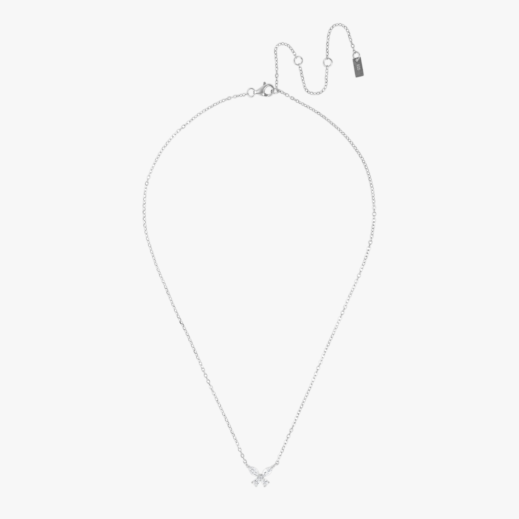 クリスタル バタフライ ネックレス