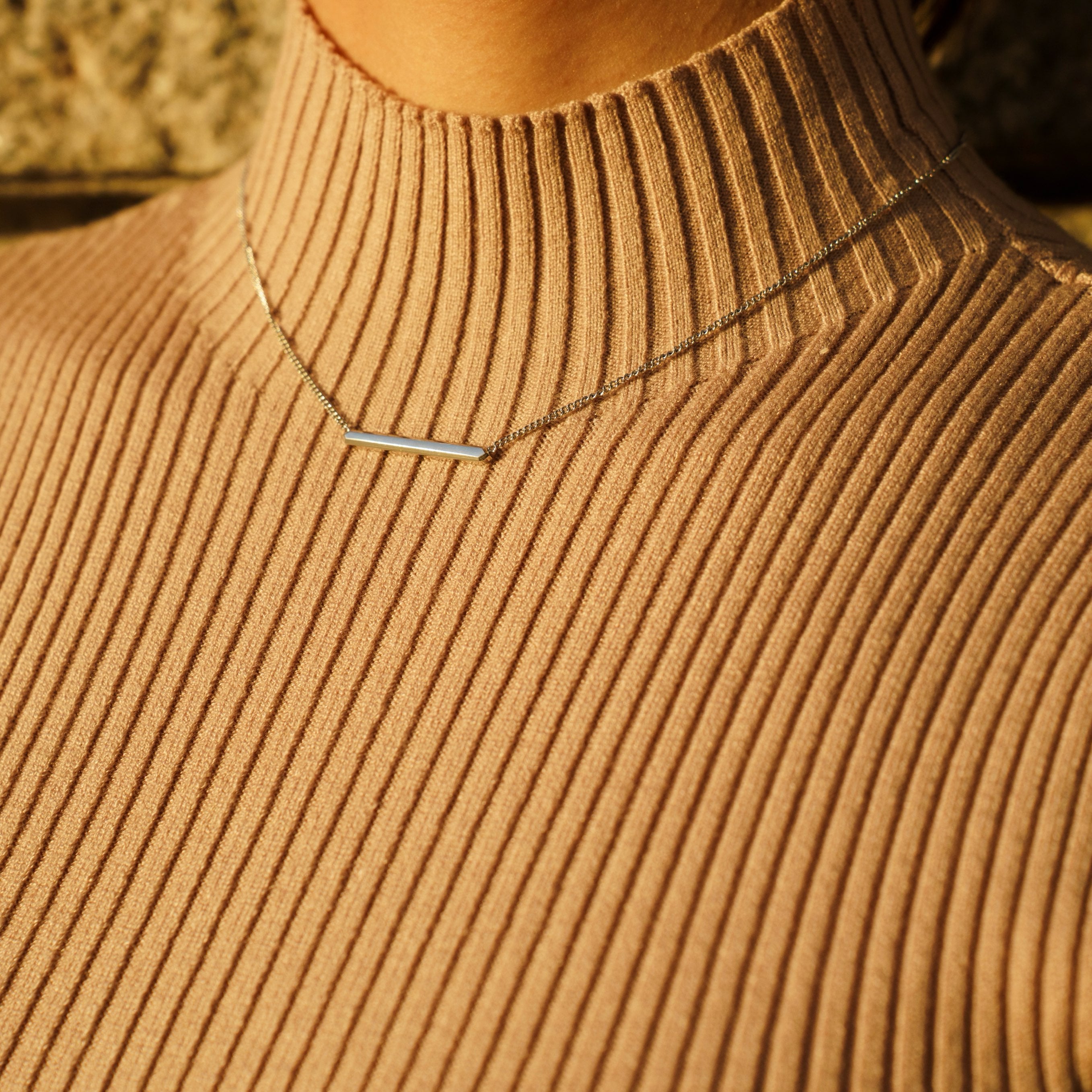 hexabar necklace silver