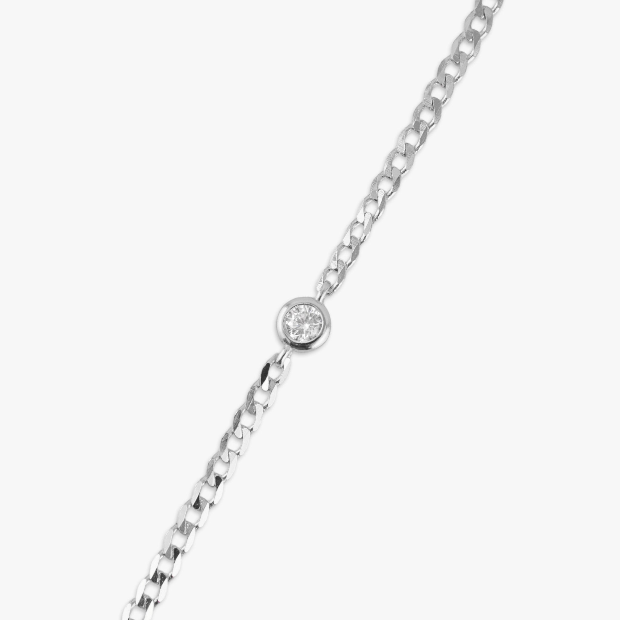 crystal chain bracelet silver
