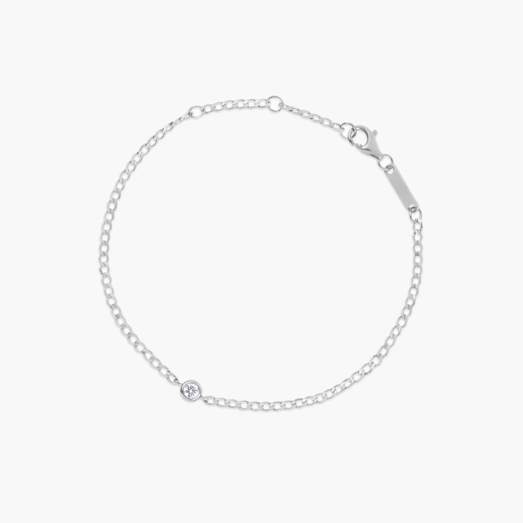crystal chain bracelet silver