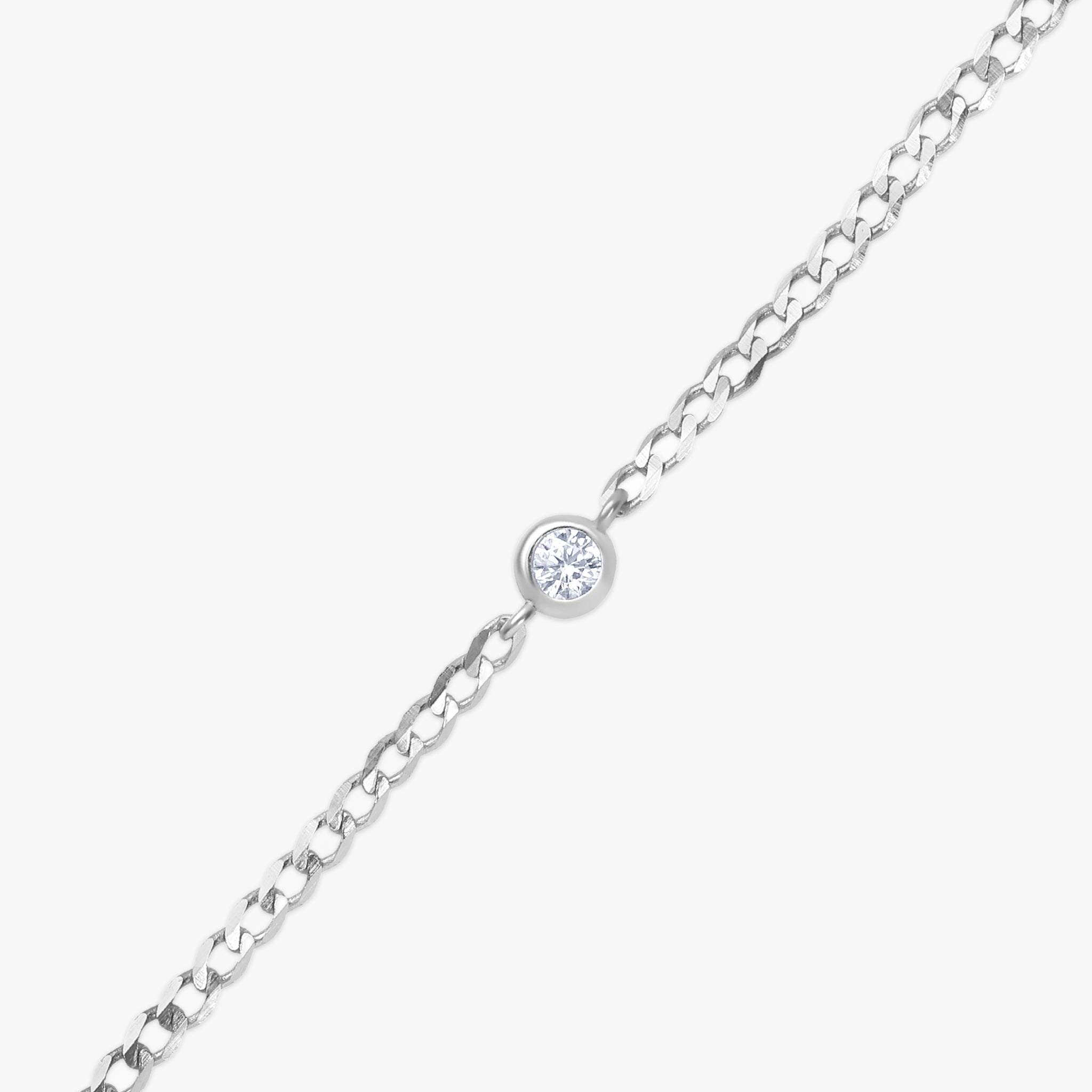 crystal chain bracelet silver