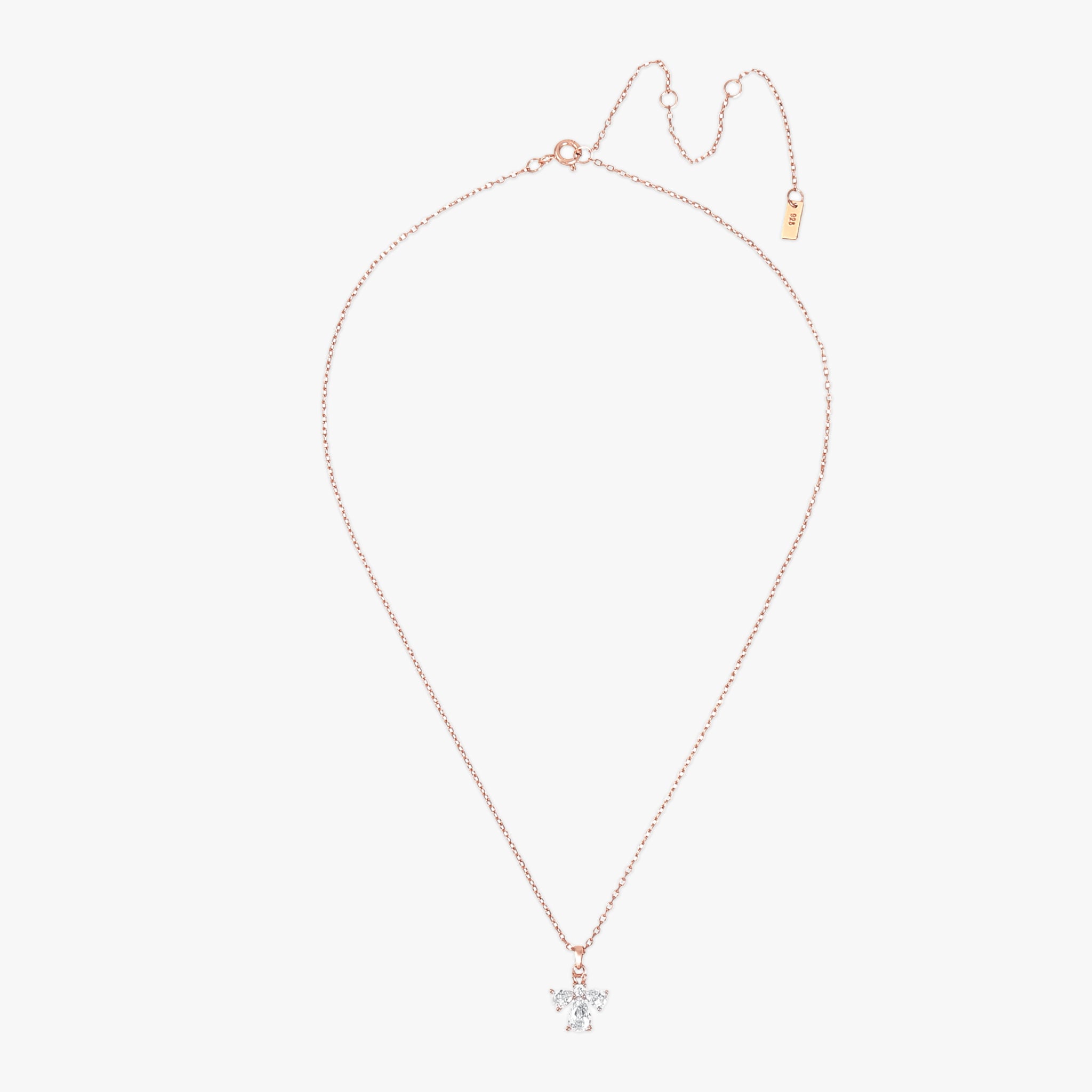 クリスタル ビー ネックレス ローズゴールド