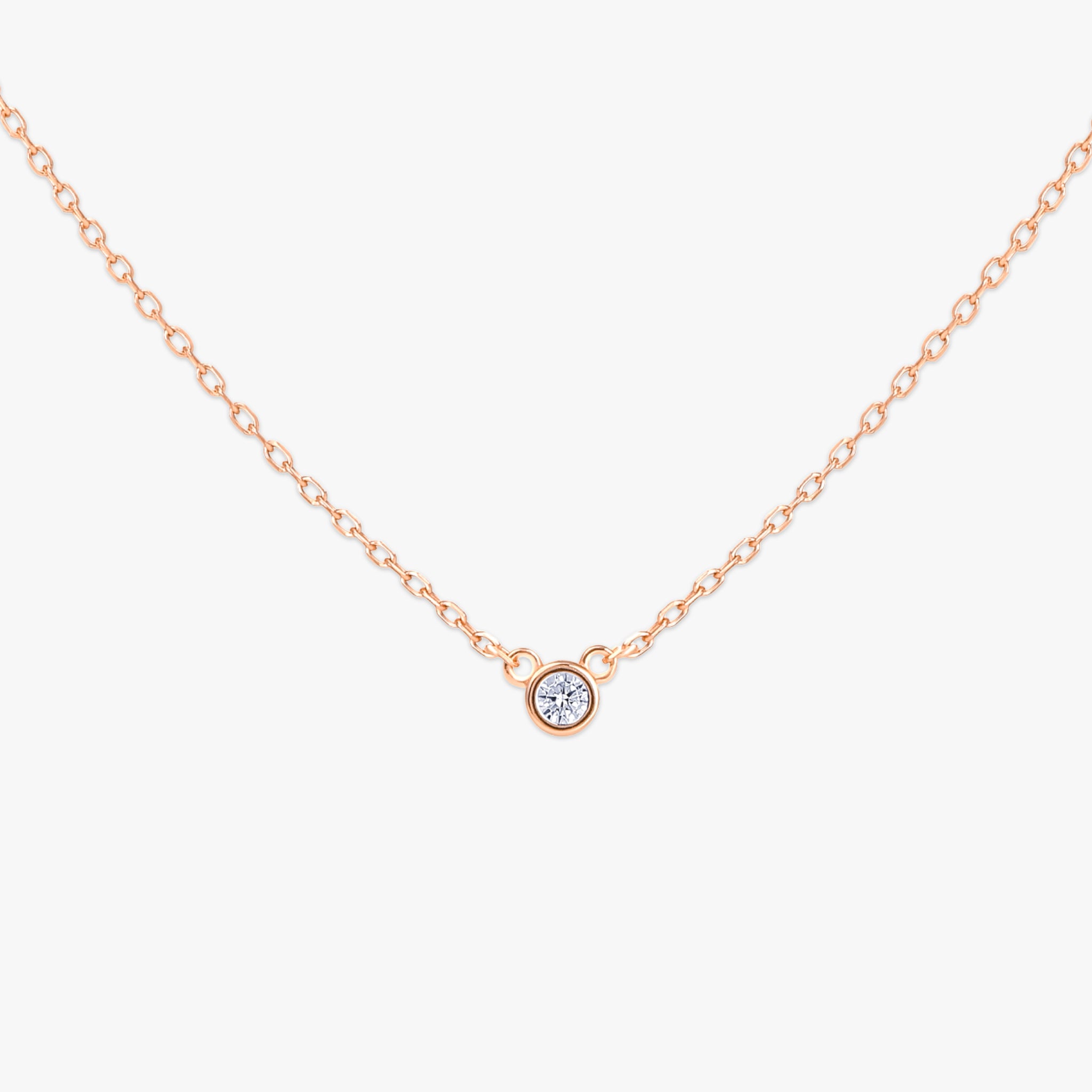 crystal prime necklace rose gold