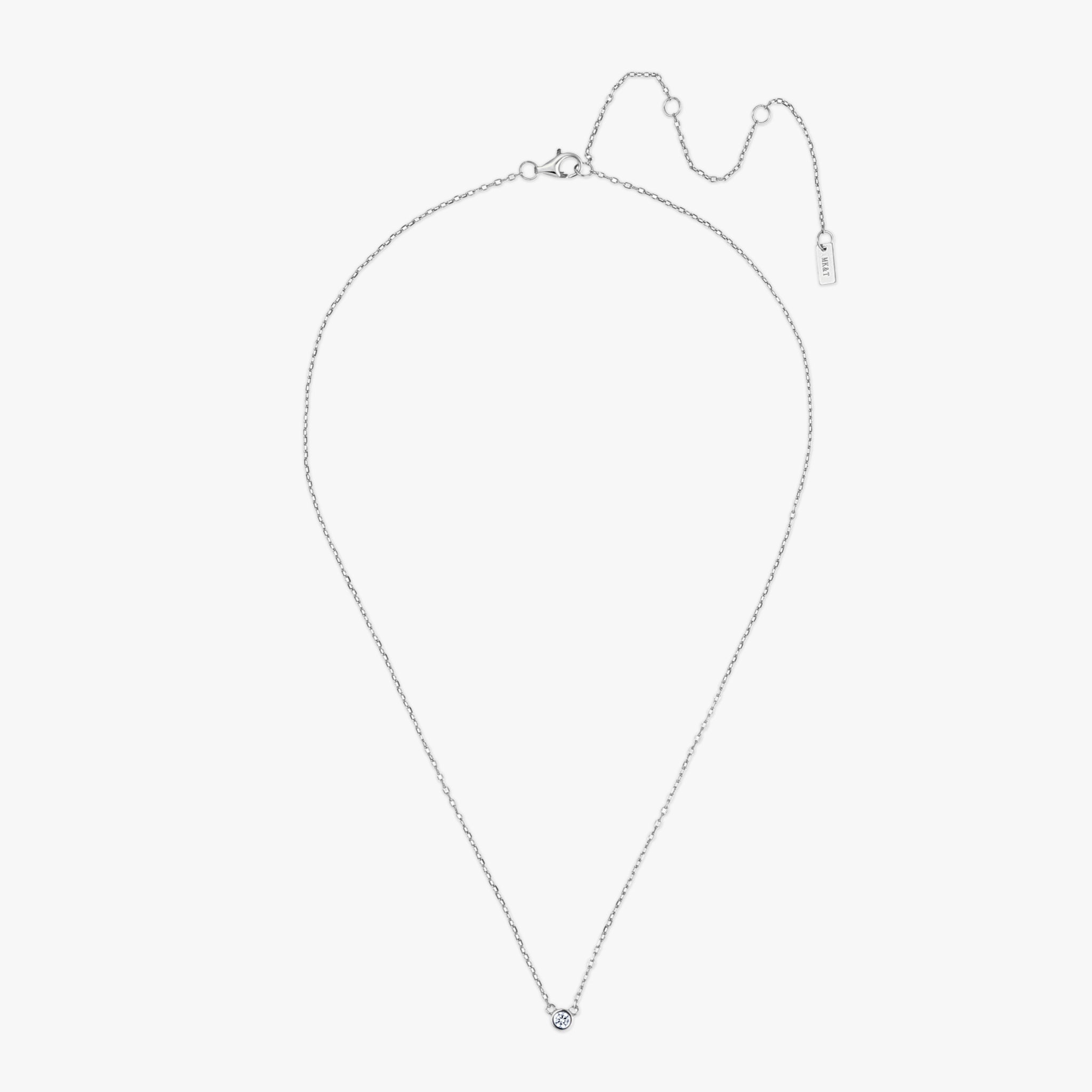 crystal prime necklace silver