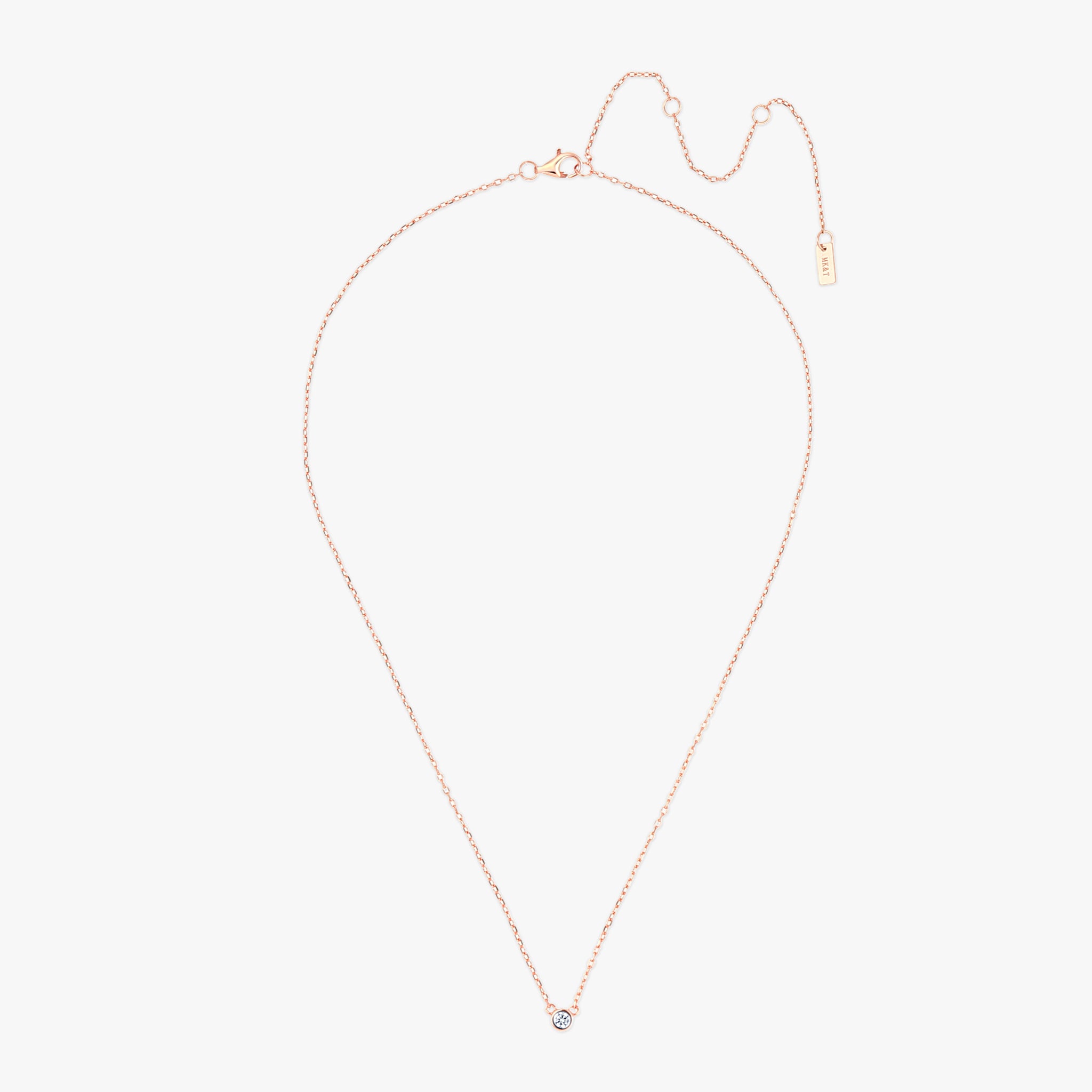 crystal prime necklace rose gold
