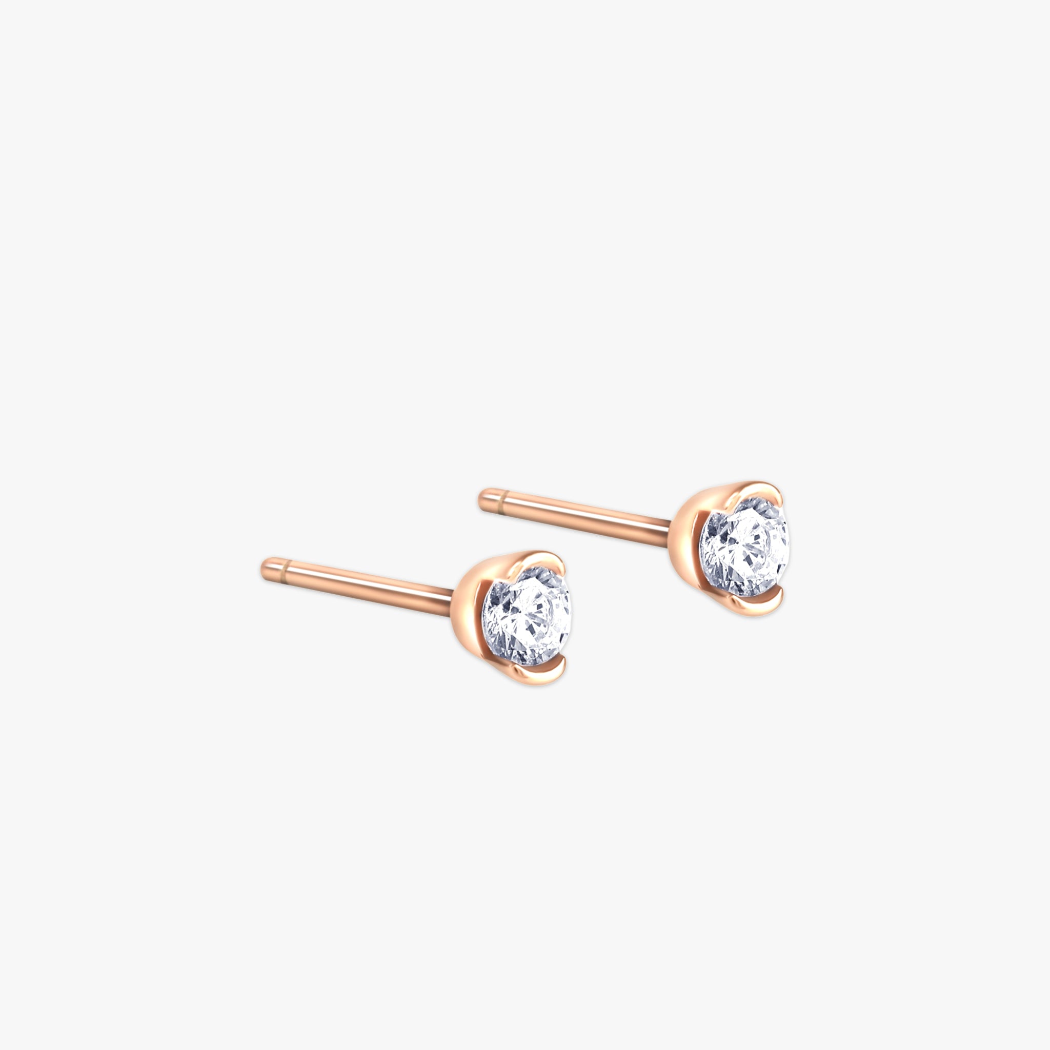 クリスタル ルミア ピアス ローズゴールド