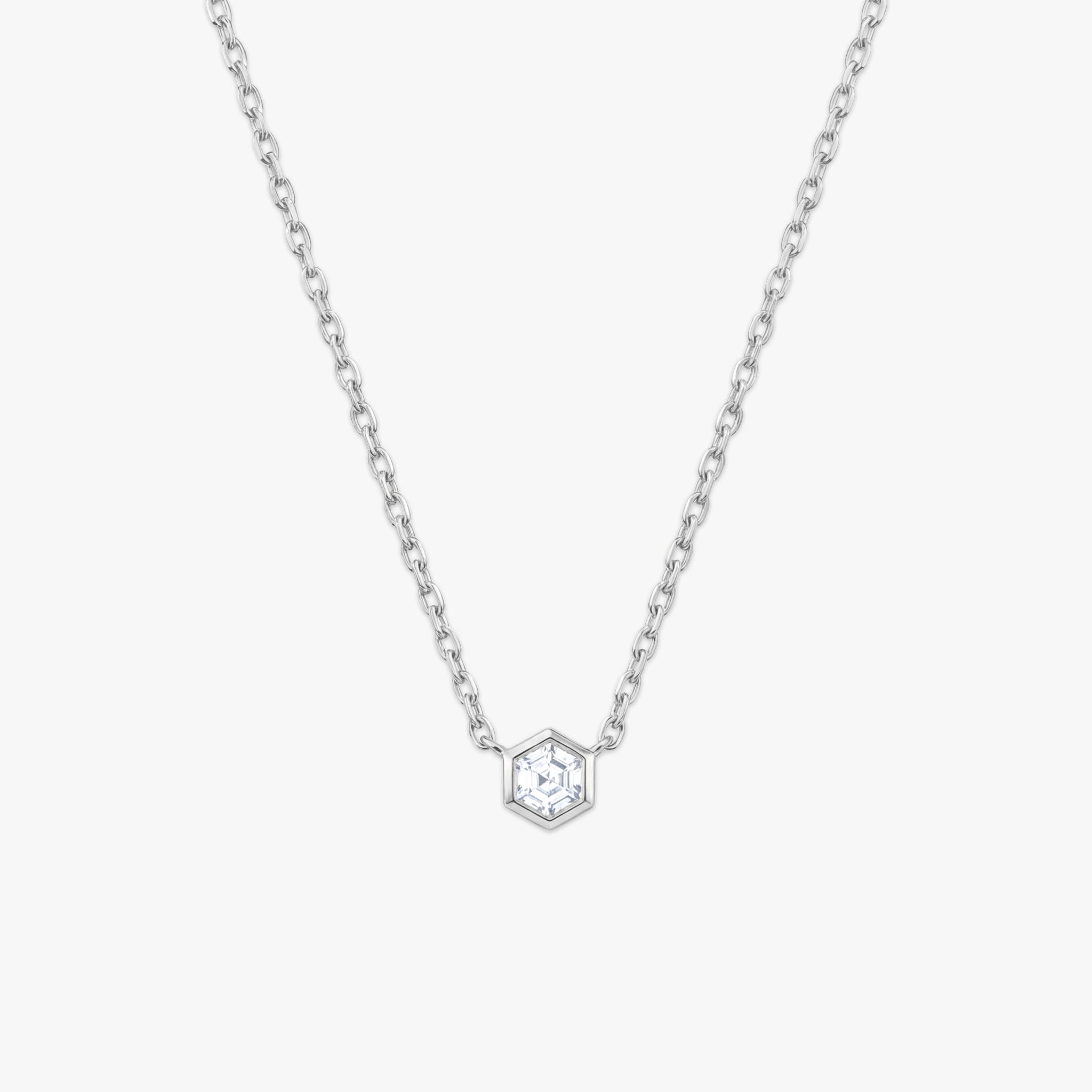 crystal stella necklace silver