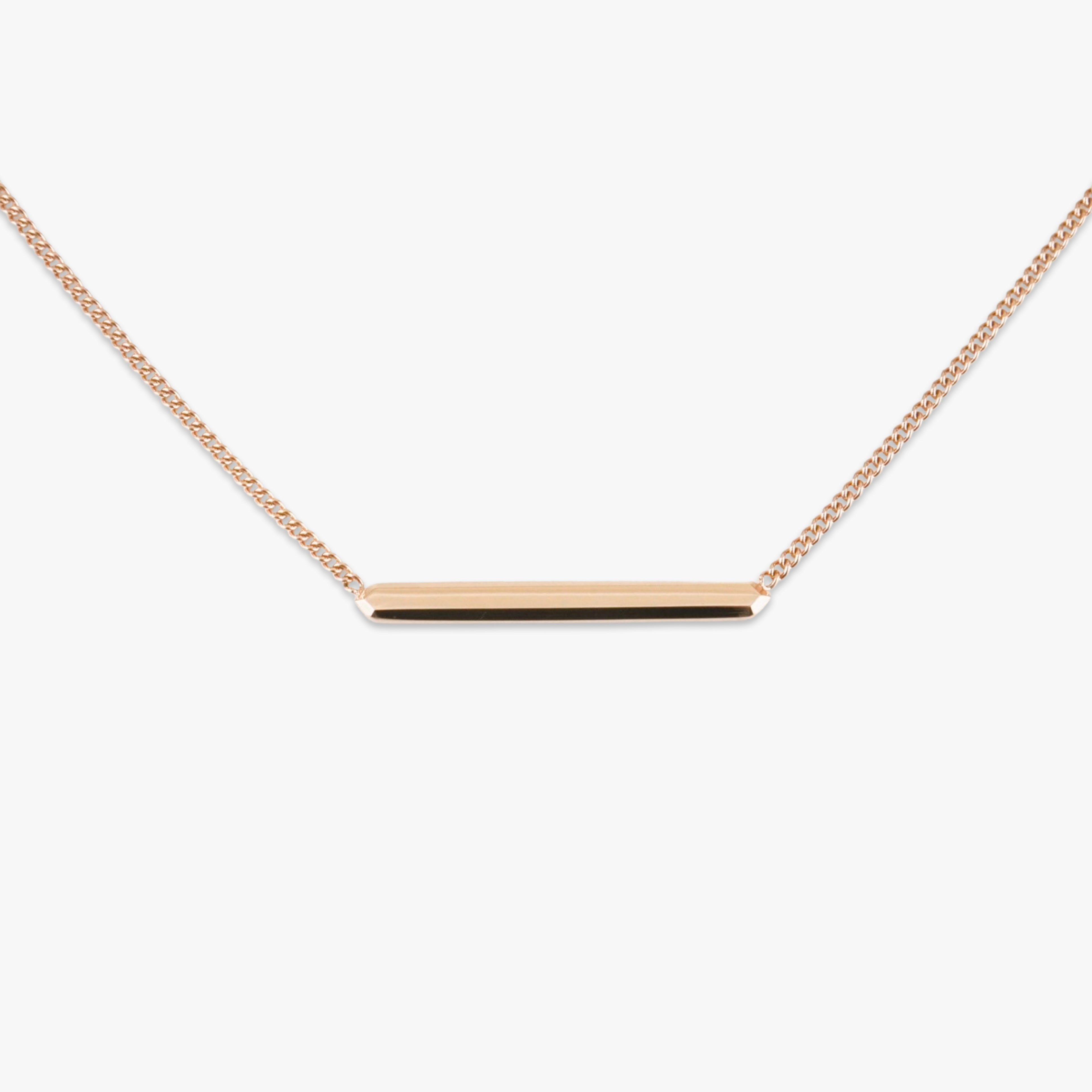Hexa bar necklace rose gold