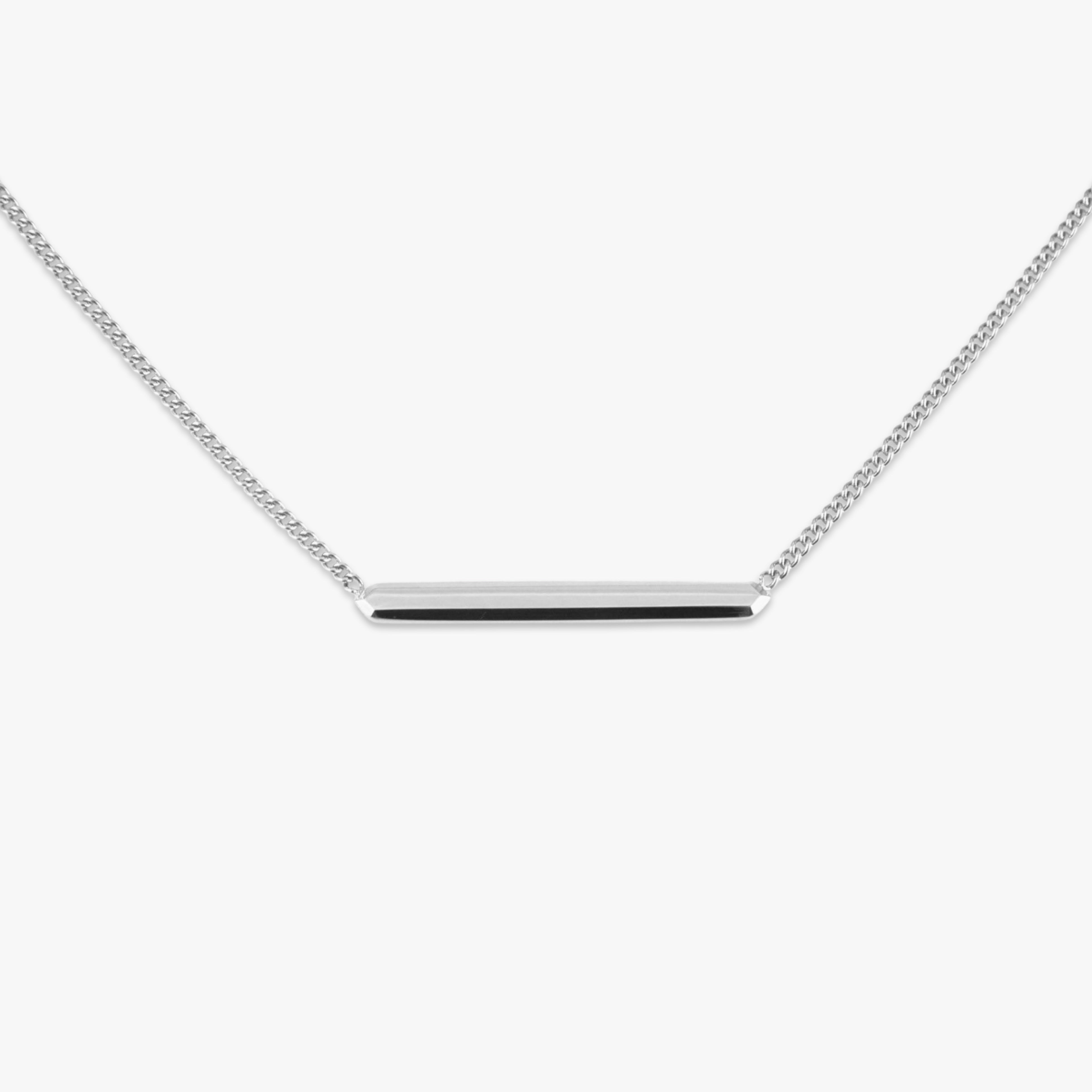 hexabar necklace silver