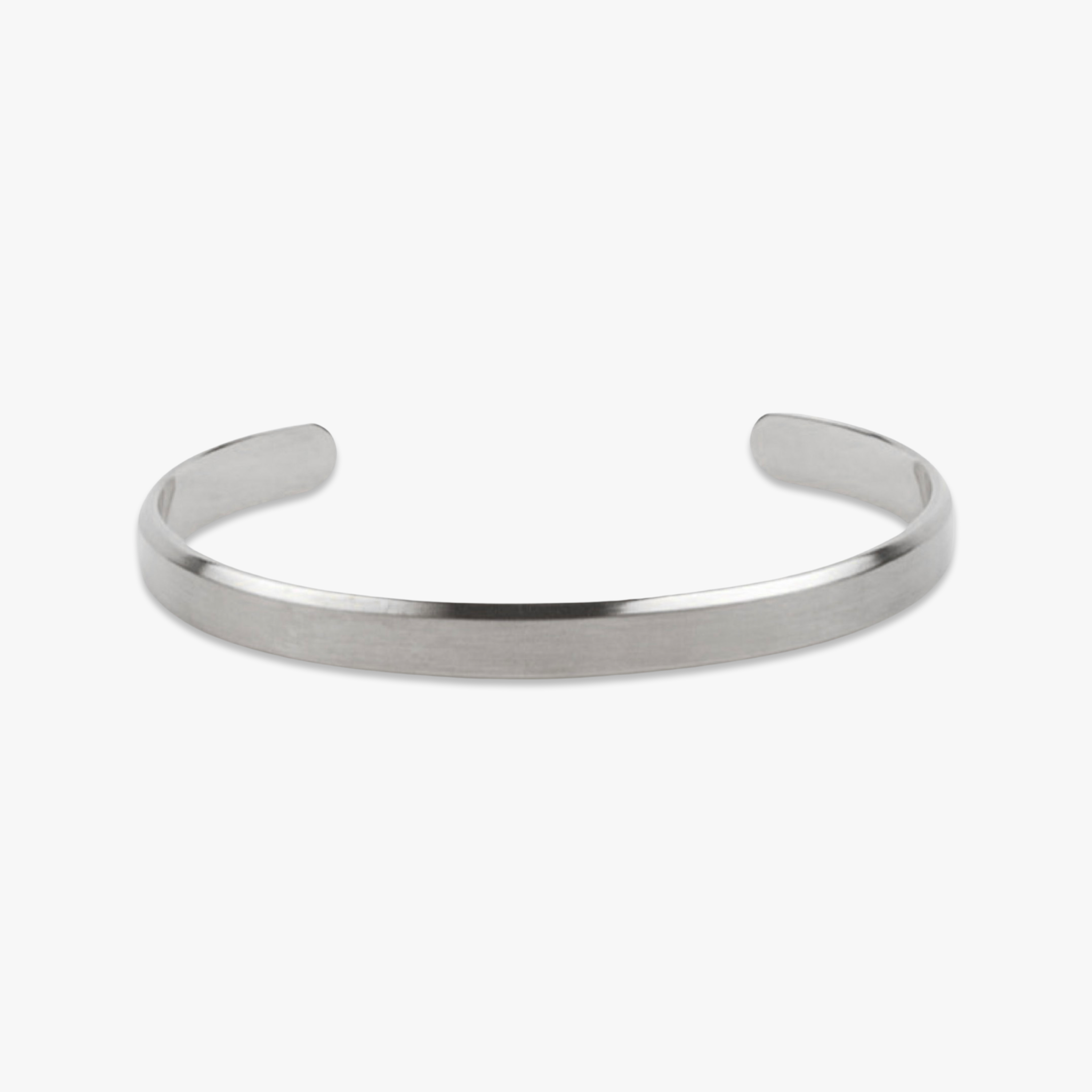 authentic bangle matte silver