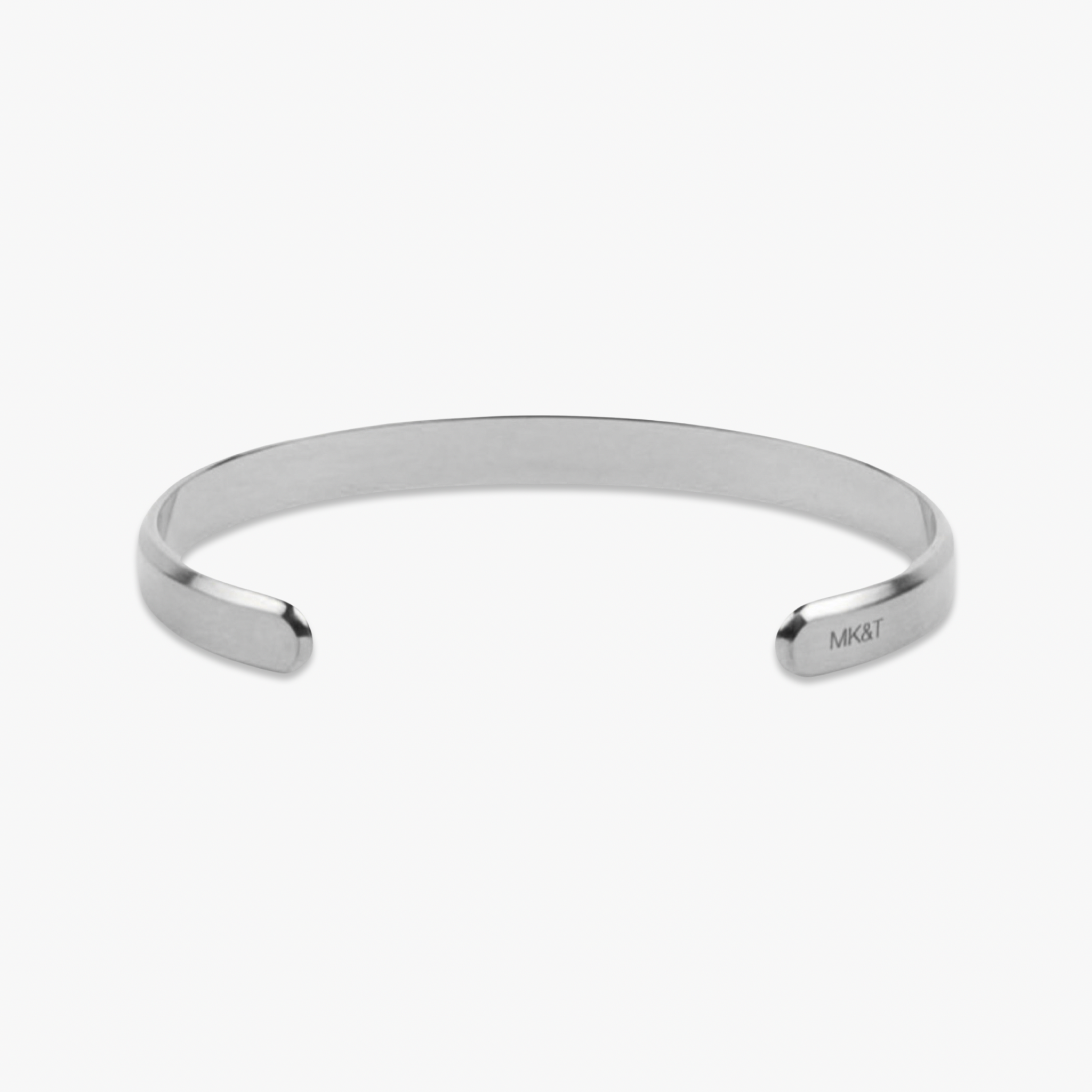 authentic bangle matte silver