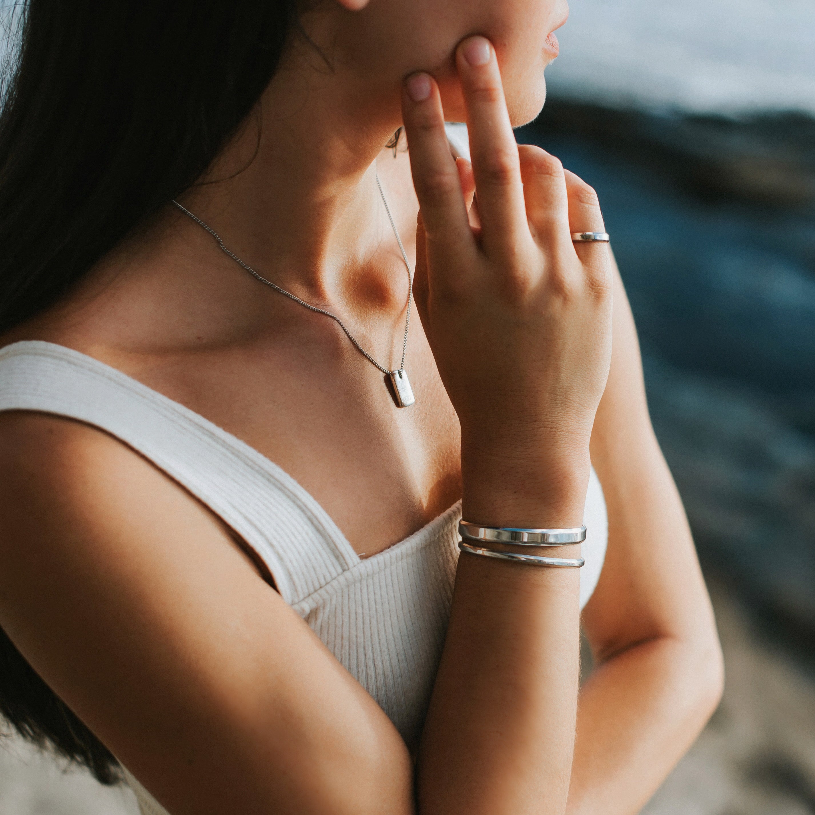 icon tag pendant silver