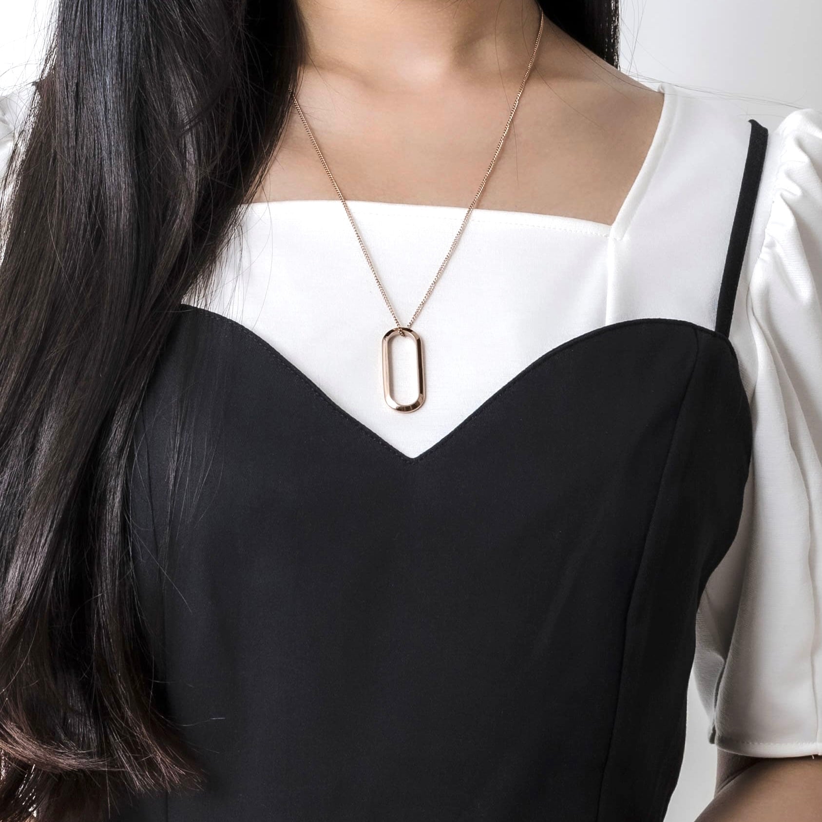 オープン タグ ペンダント ローズゴールド - MK&T