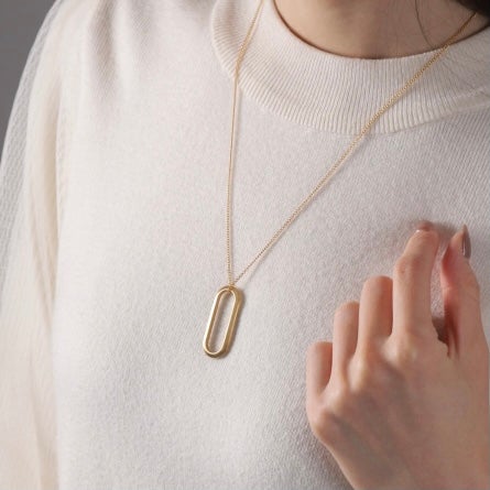 オープン タグ ペンダント マット ゴールド - MK&T