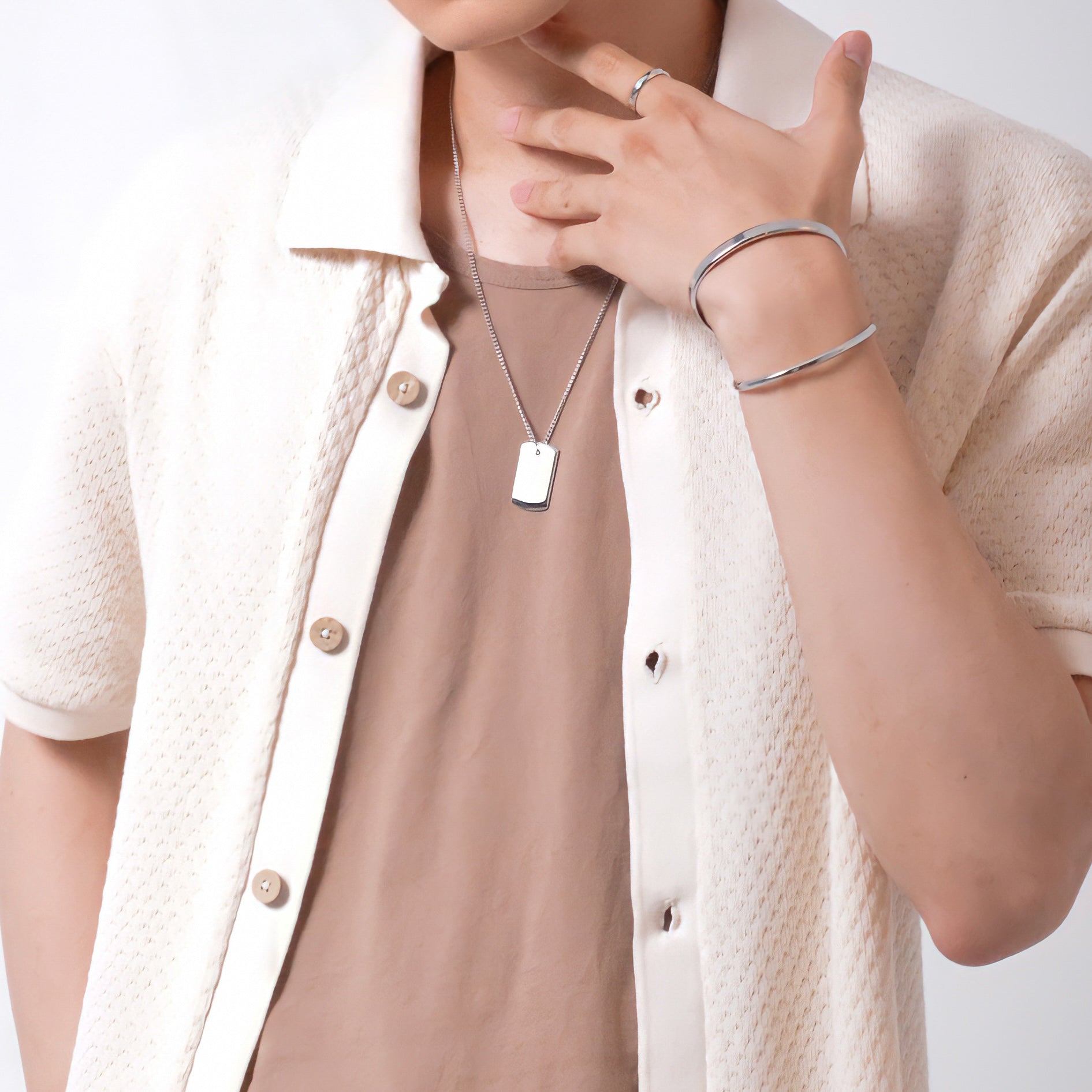 オーセンティック バングル スリム シルバー - MK&T