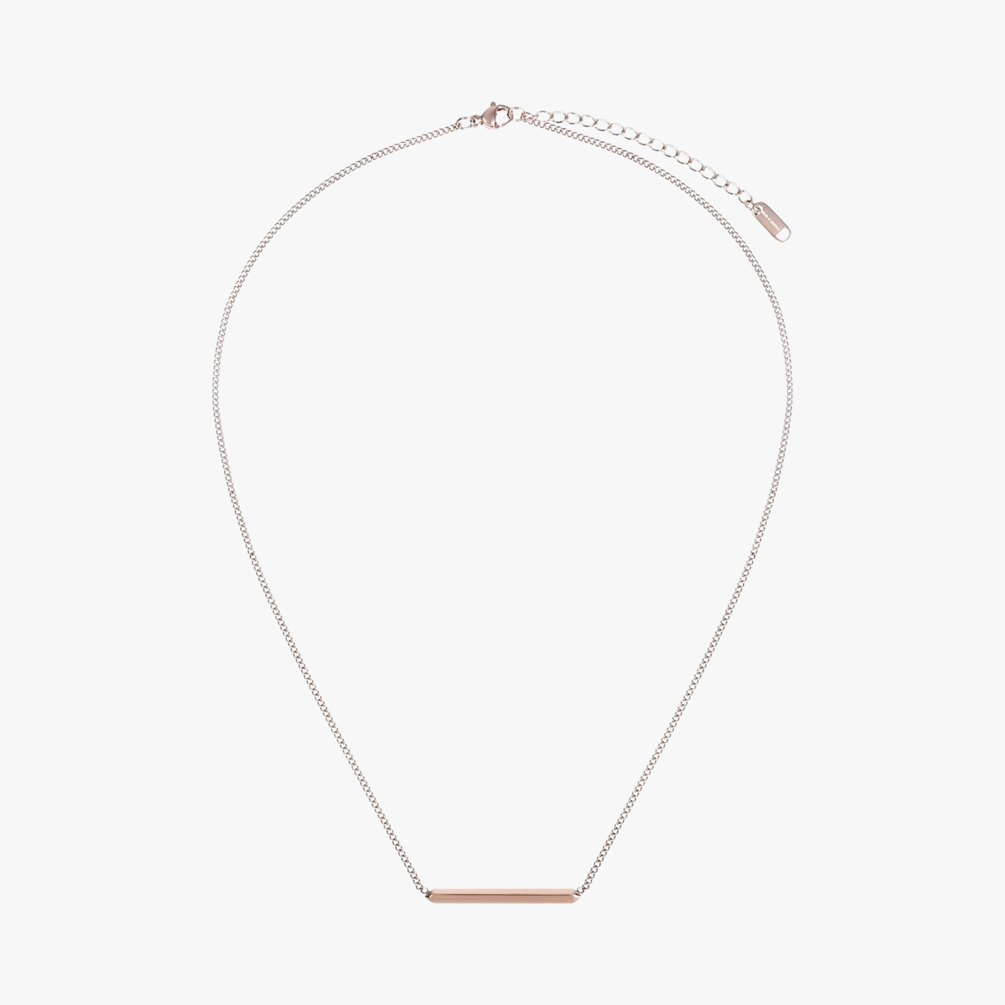 ヘキサ バー ネックレス ローズゴールド - MK&T