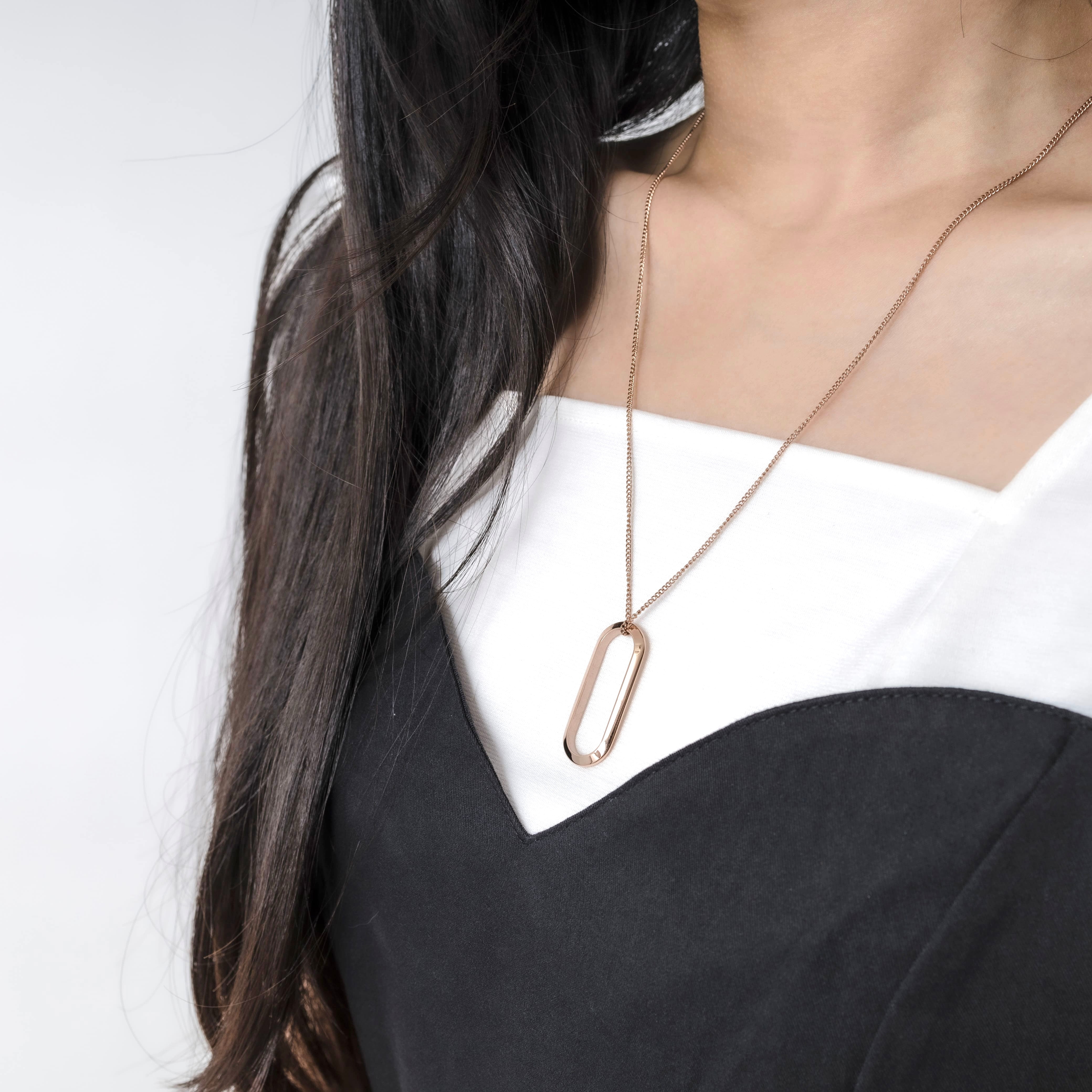 オープン タグ ペンダント ローズゴールド - MK&T