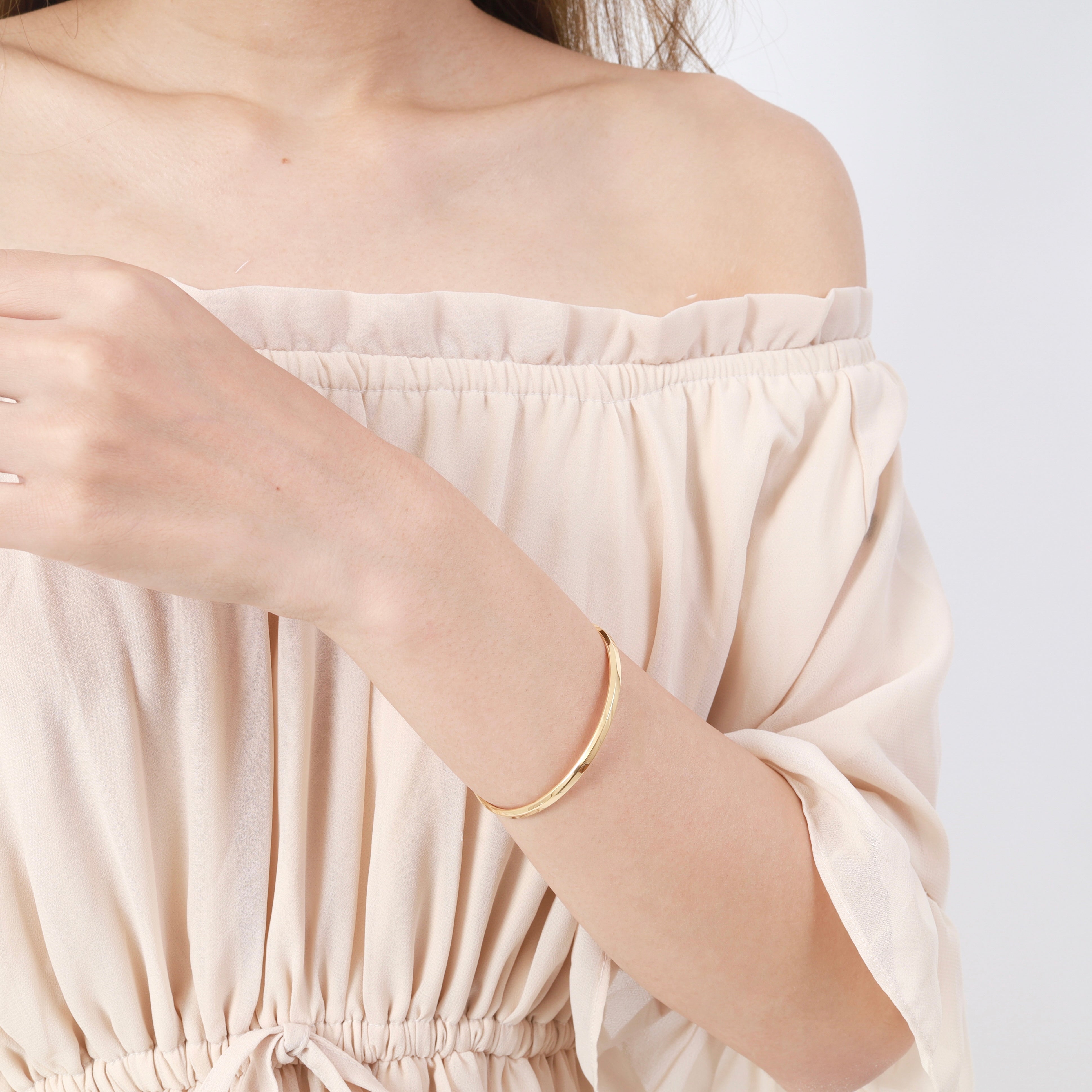 オーセンティック バングル スリム ゴールド - MK&T