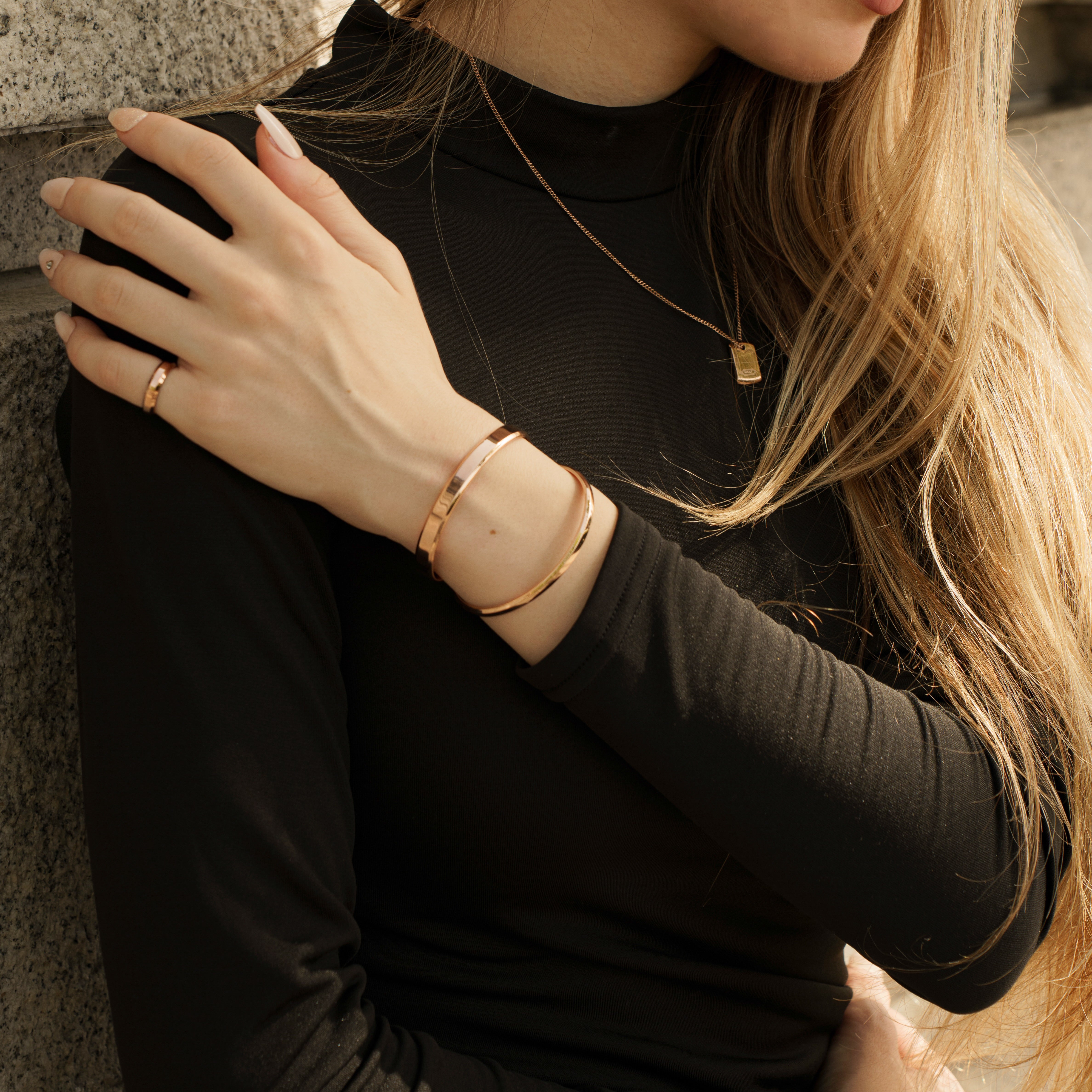 オーセンティック バングル ローズゴールド - MK&T