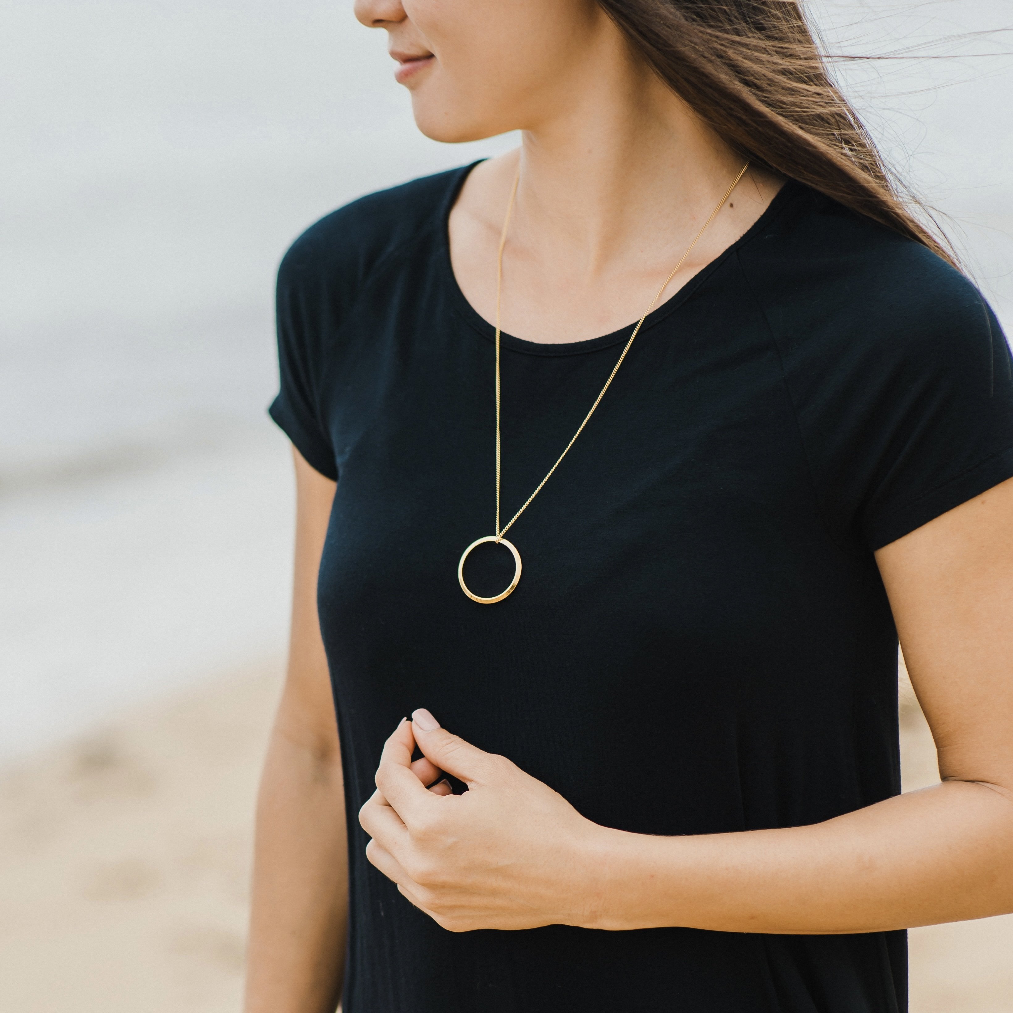 オープン サークル ペンダント ゴールド - MK&T