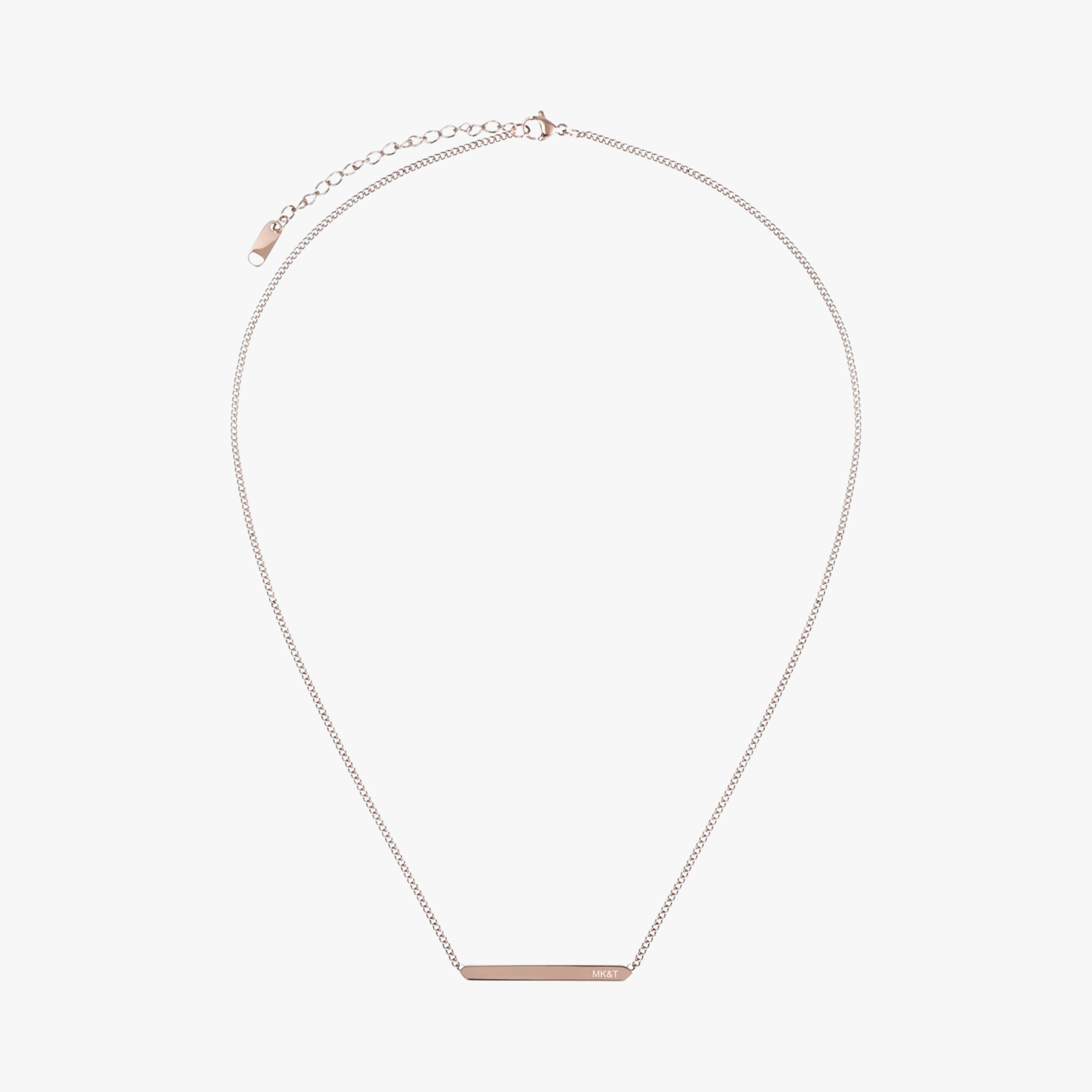 ヘキサ バー ネックレス ローズゴールド - MK&T