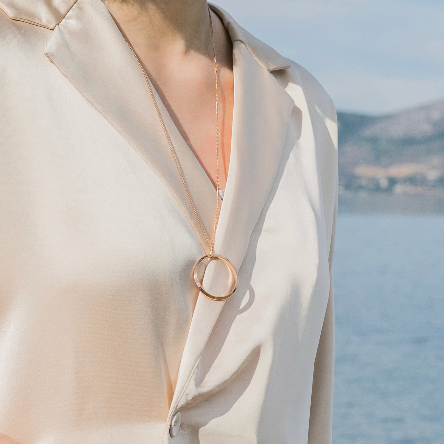 オープン サークル ペンダント ローズゴールド - MK&T