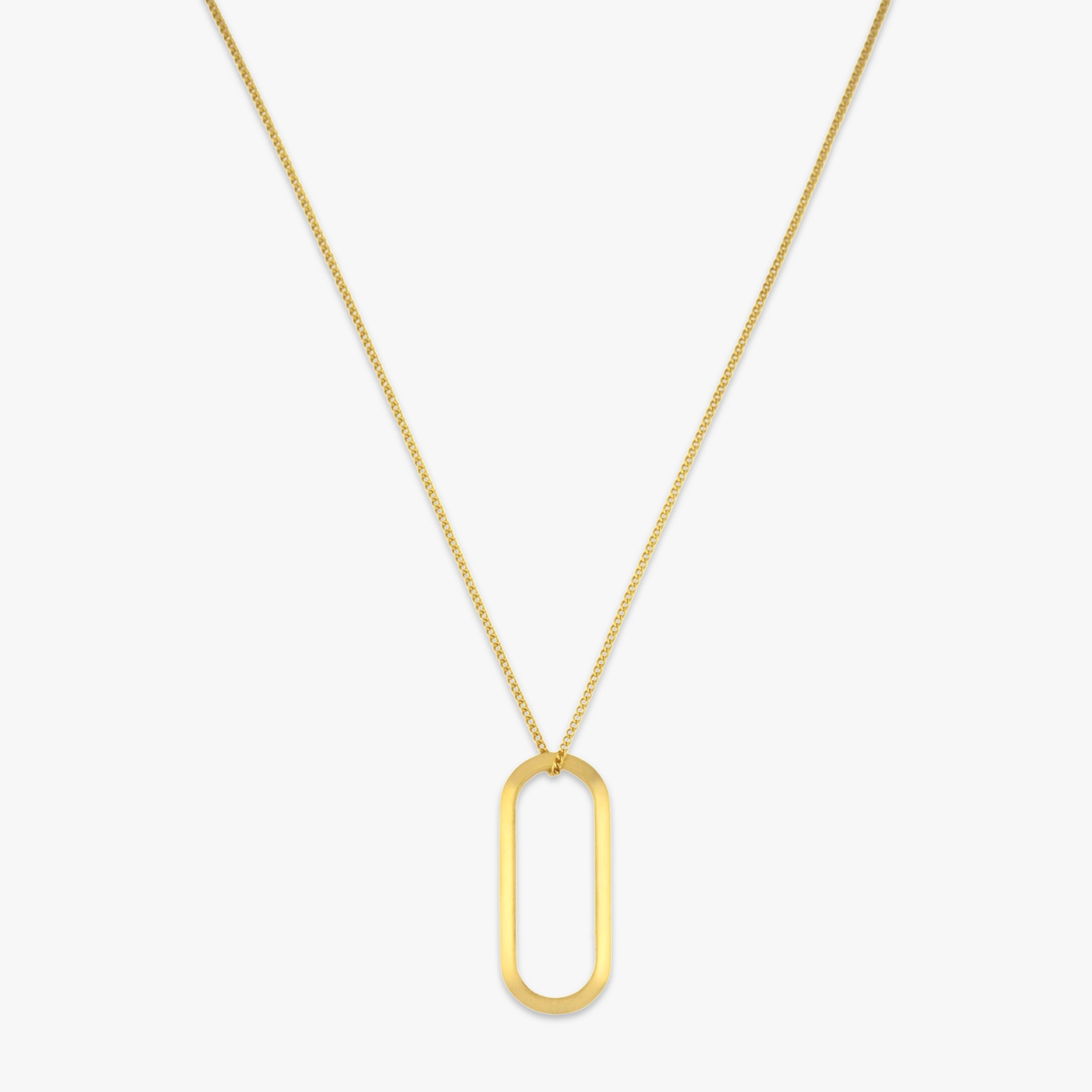 オープン タグ ペンダント マット ゴールド - MK&T