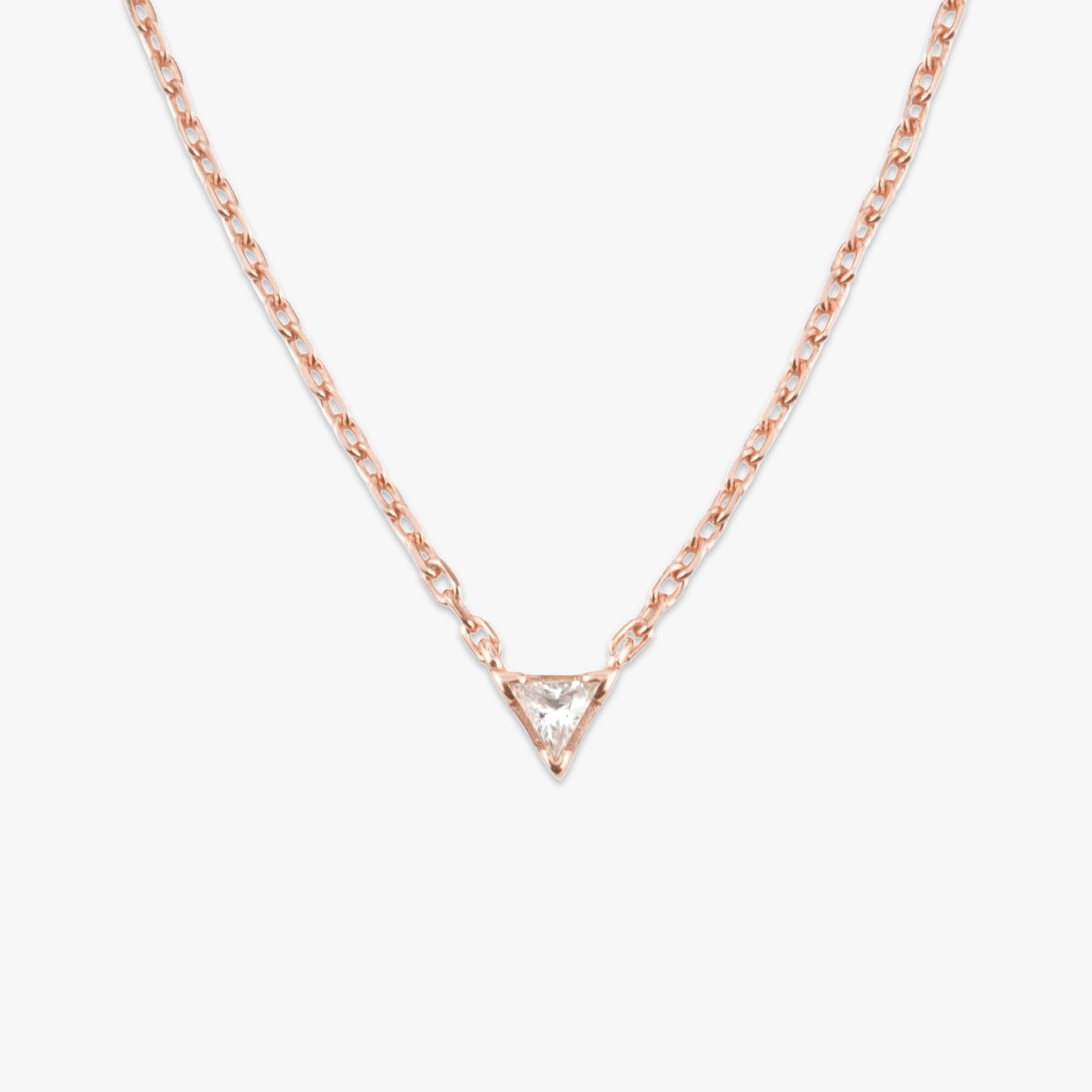 クリスタル トライ ネックレス ローズゴールド - MK&T