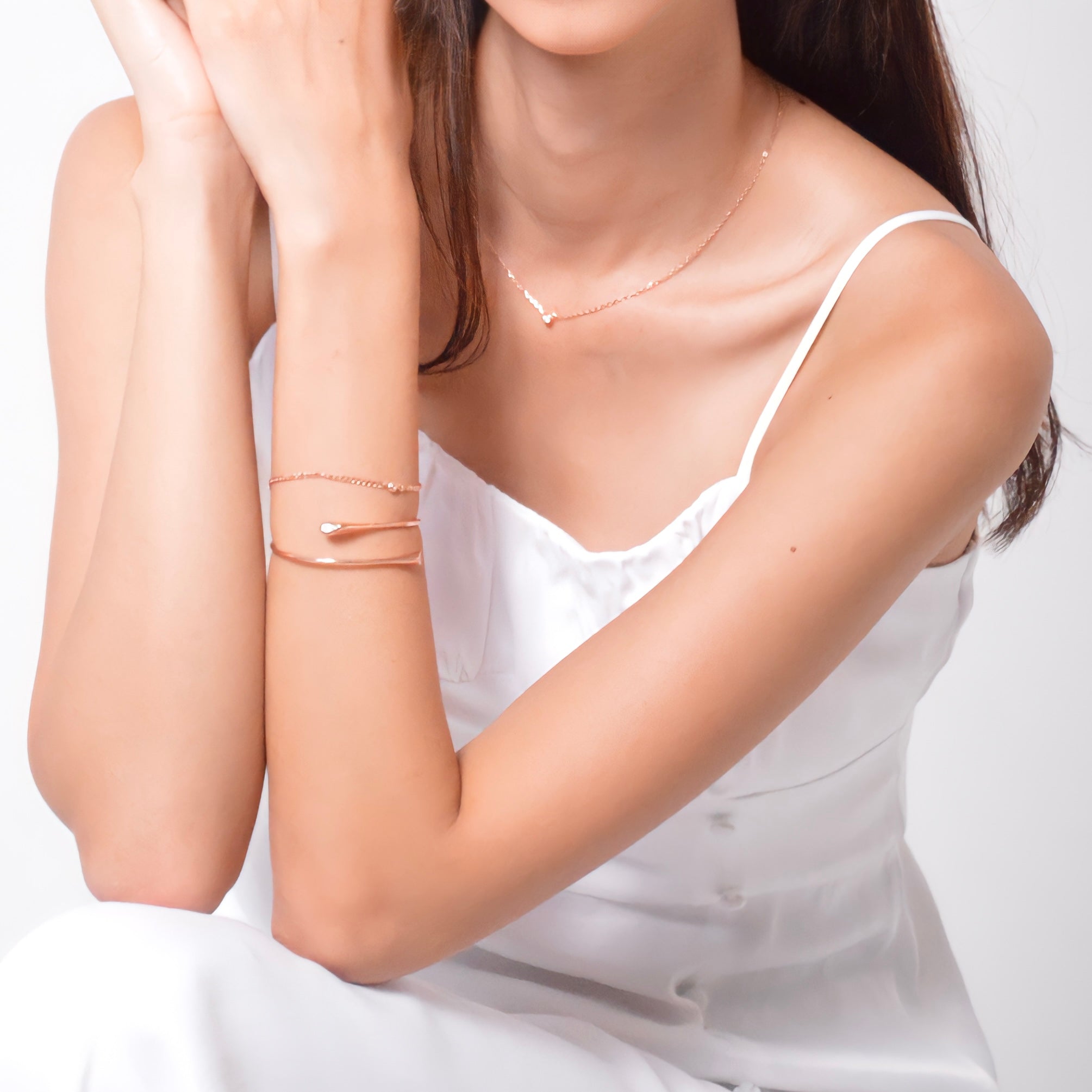 クリスタル チェーン ブレスレット - MK&T