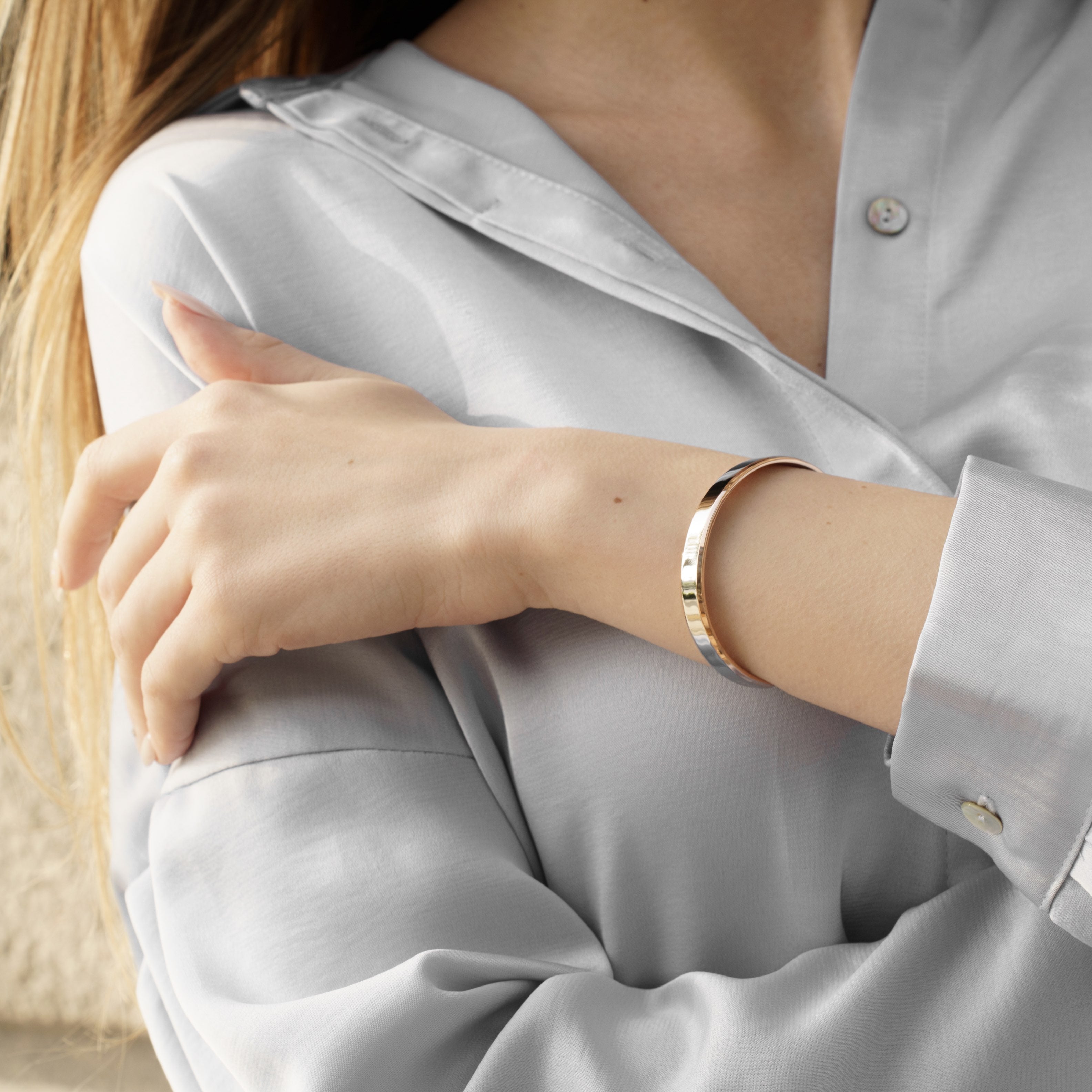 オーセンティック バングル シルバー × ローズゴールド - MK&T