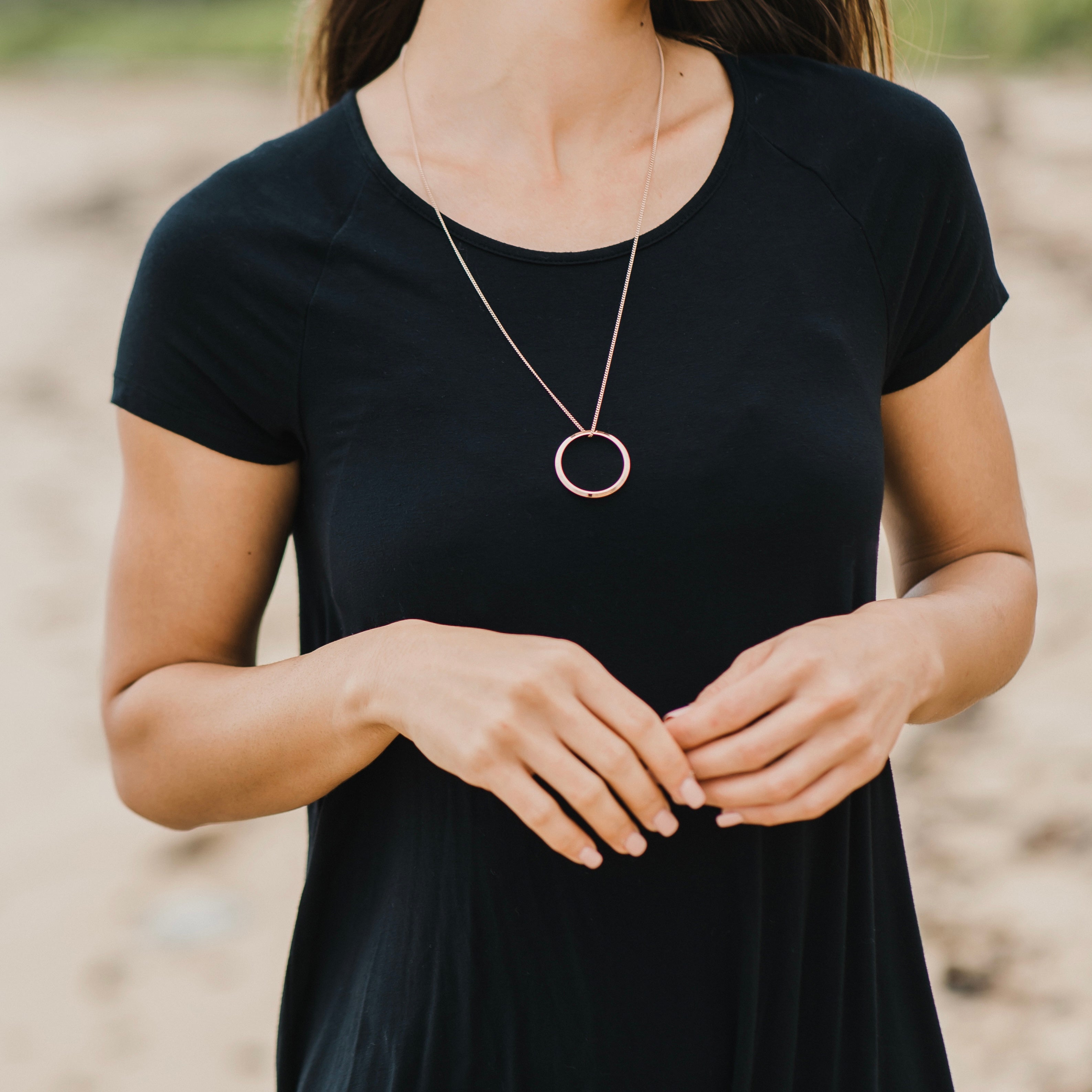 オープン サークル ペンダント ローズゴールド - MK&T