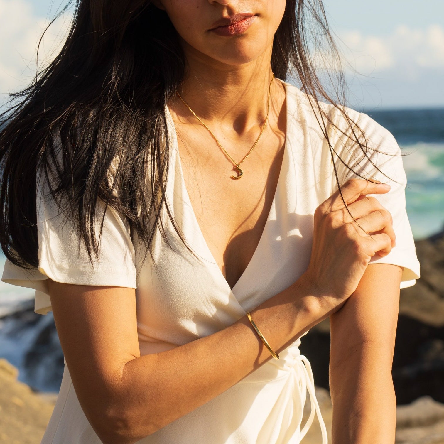 オーセンティック バングル スリム ゴールド - MK&T