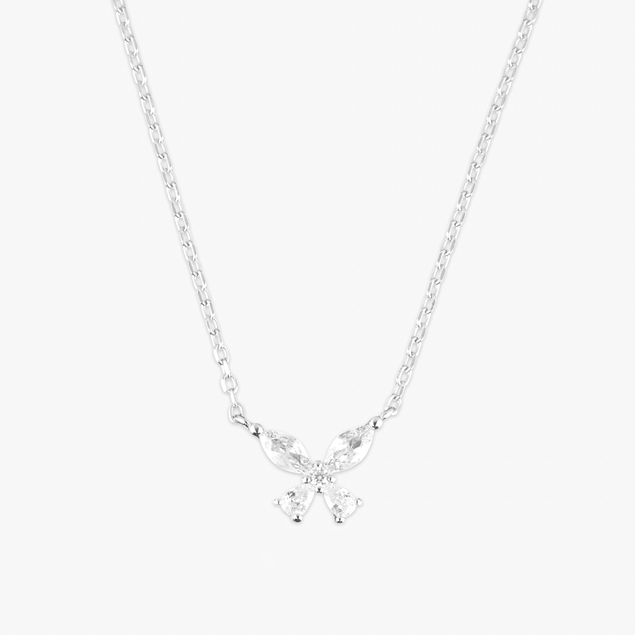 クリスタル バタフライ ネックレス