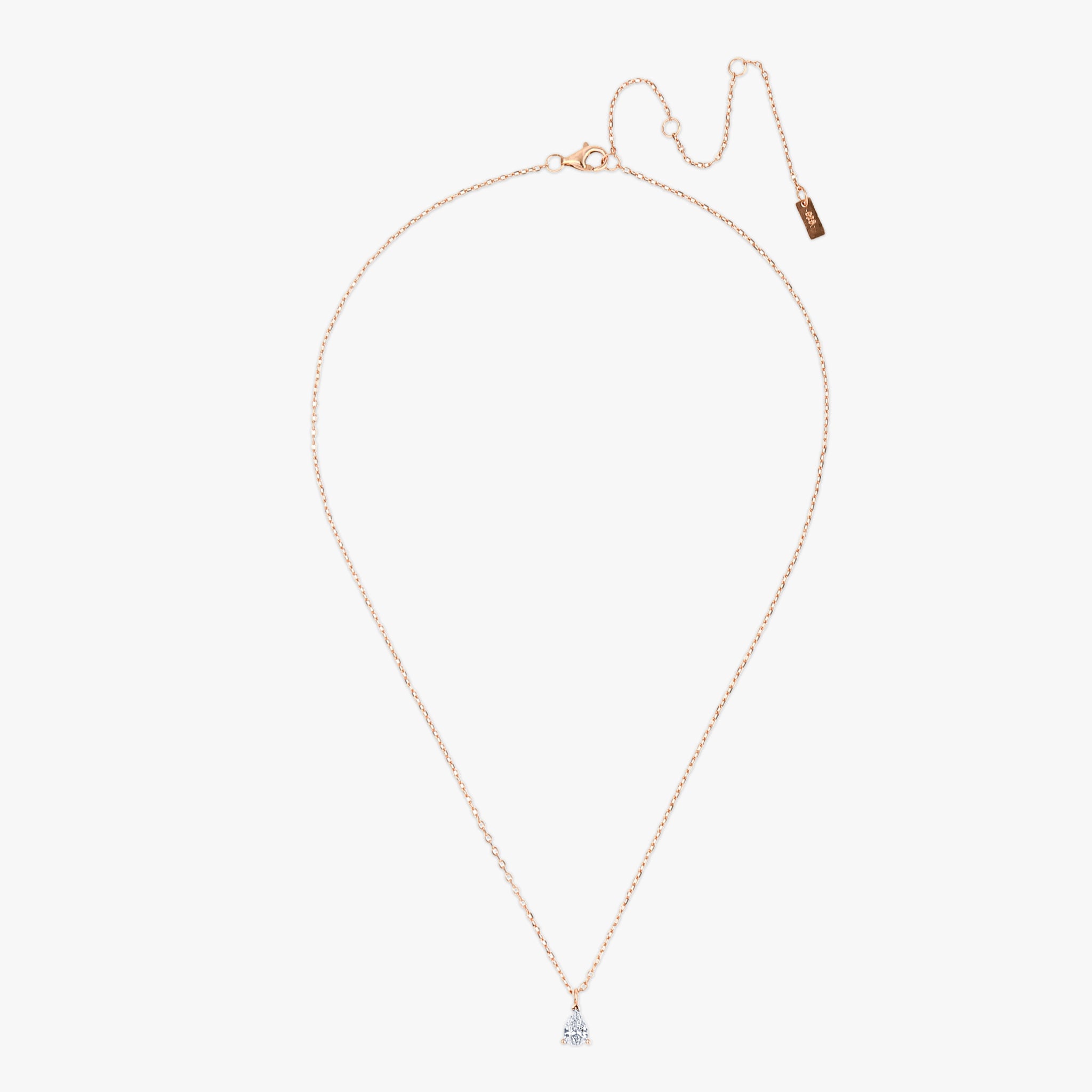 クリスタル ドロップ ネックレス ローズゴールド