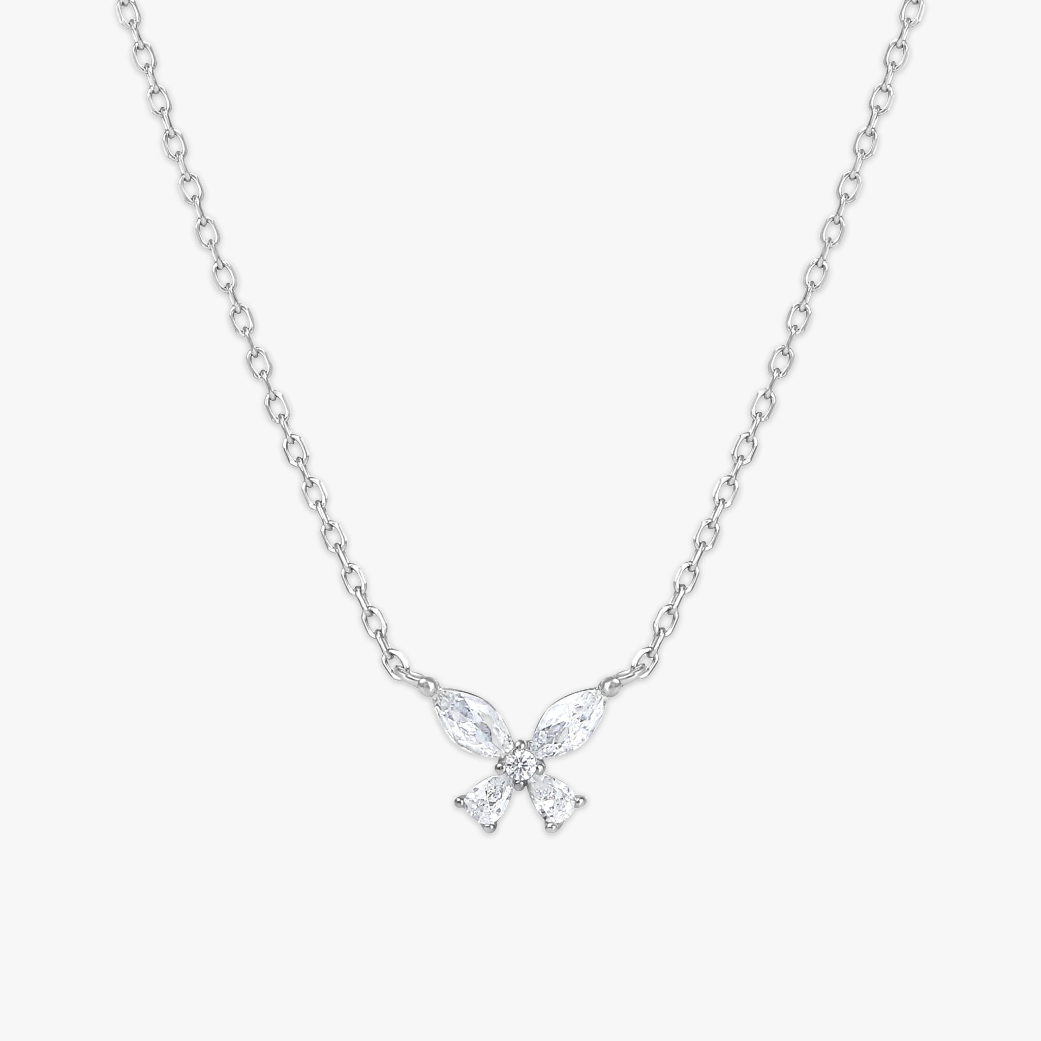 クリスタル バタフライ ネックレス