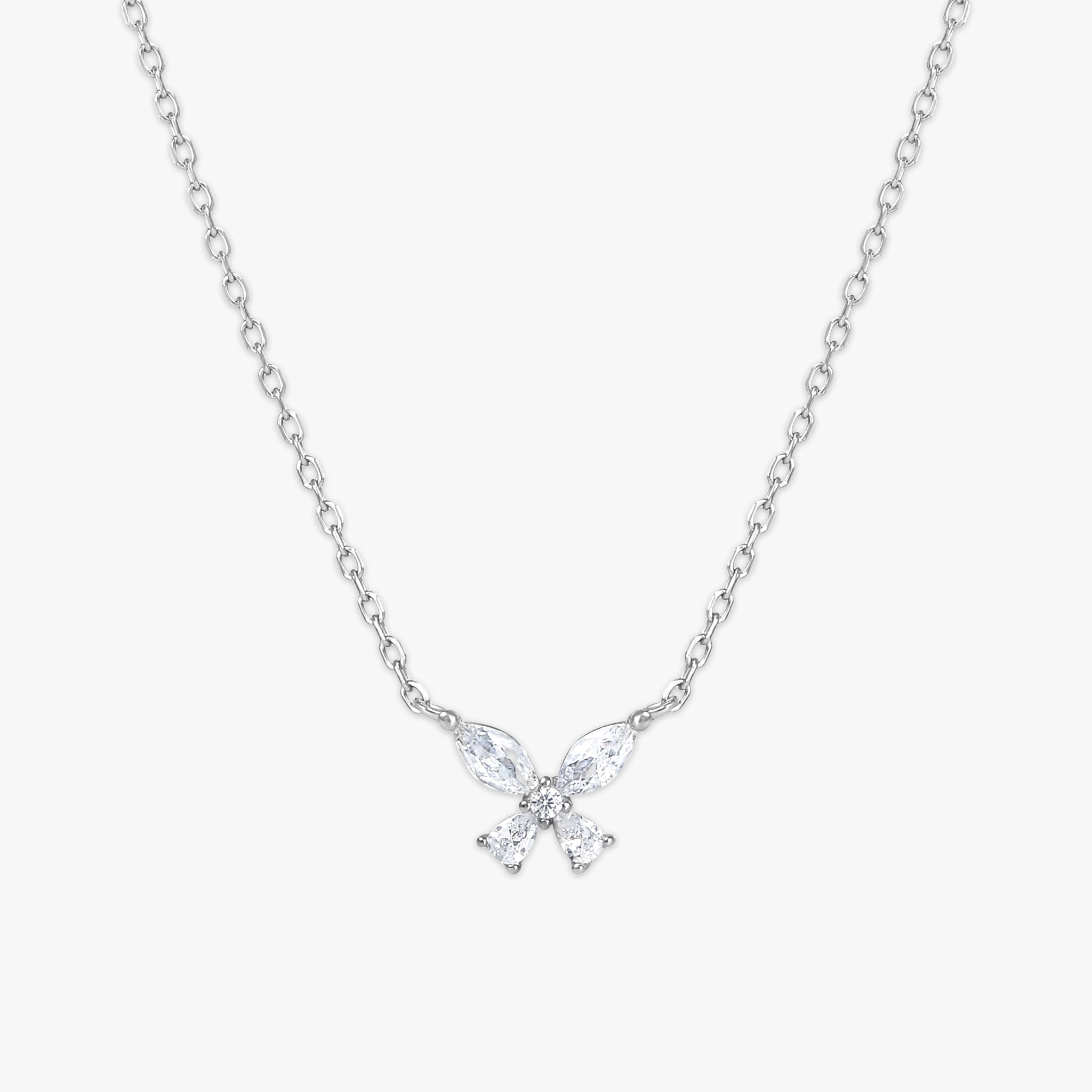 クリスタル バタフライ ネックレス