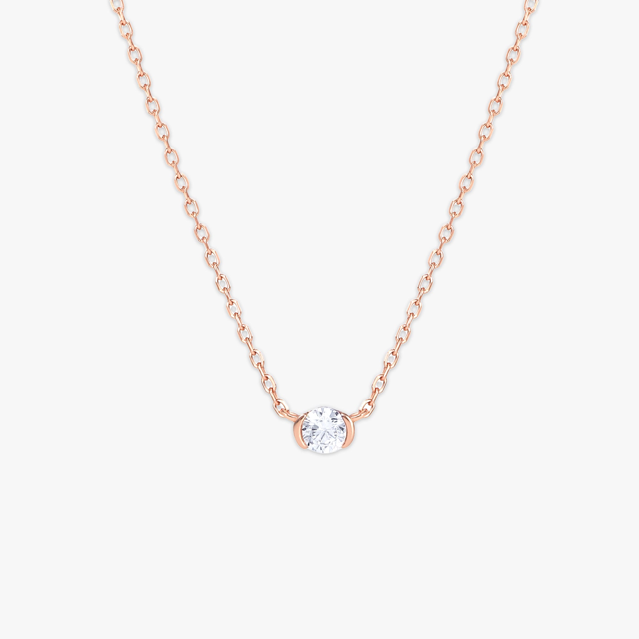 クリスタル ルミア ネックレス ローズゴールド