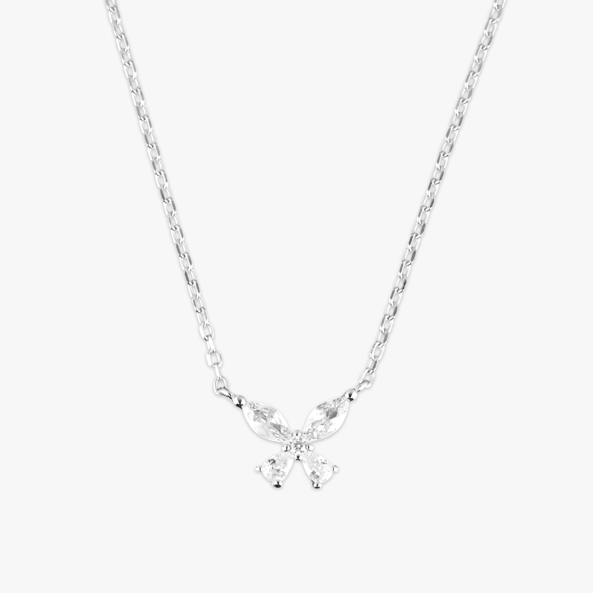 クリスタル バタフライ ネックレス