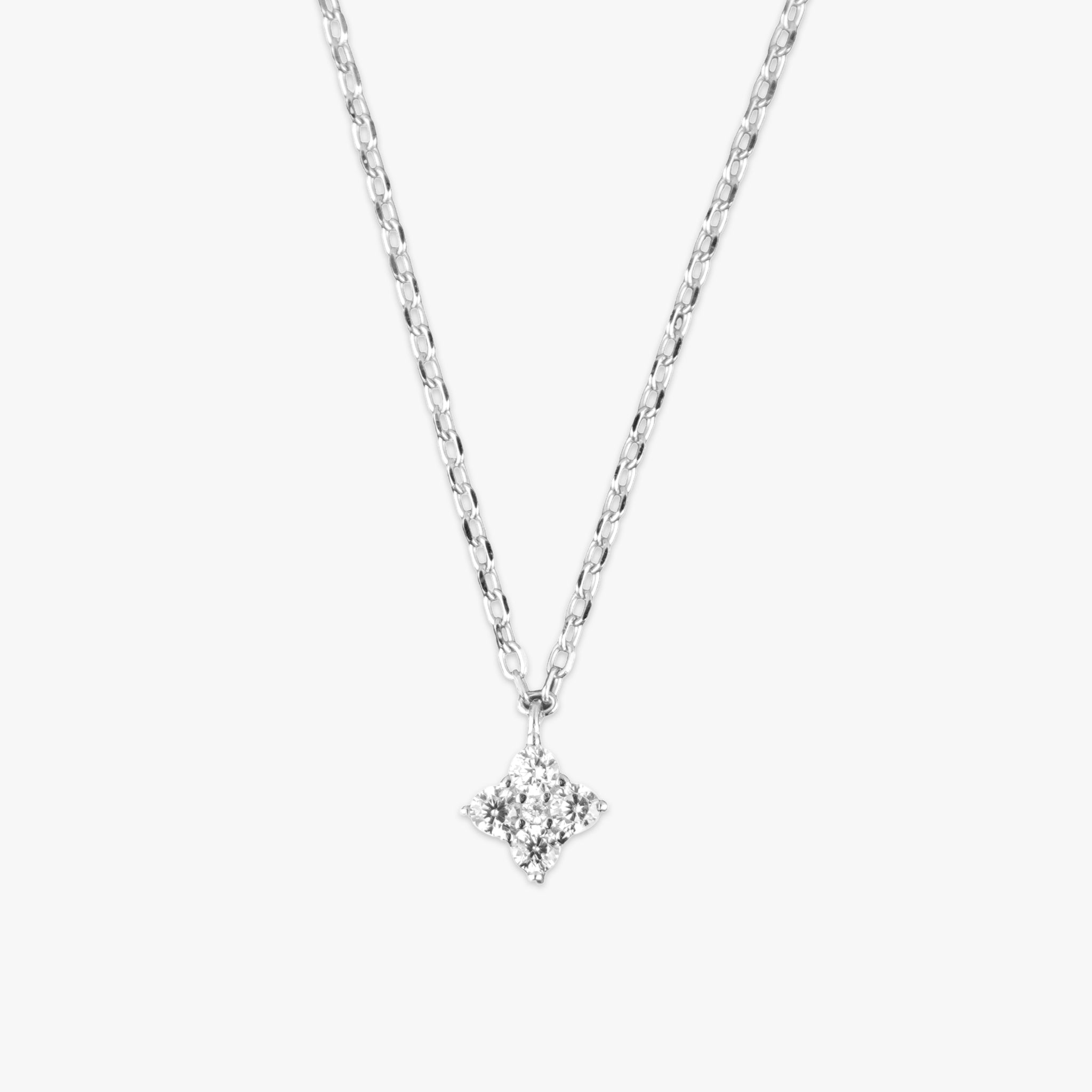 クリスタル スターリー ネックレス シルバー