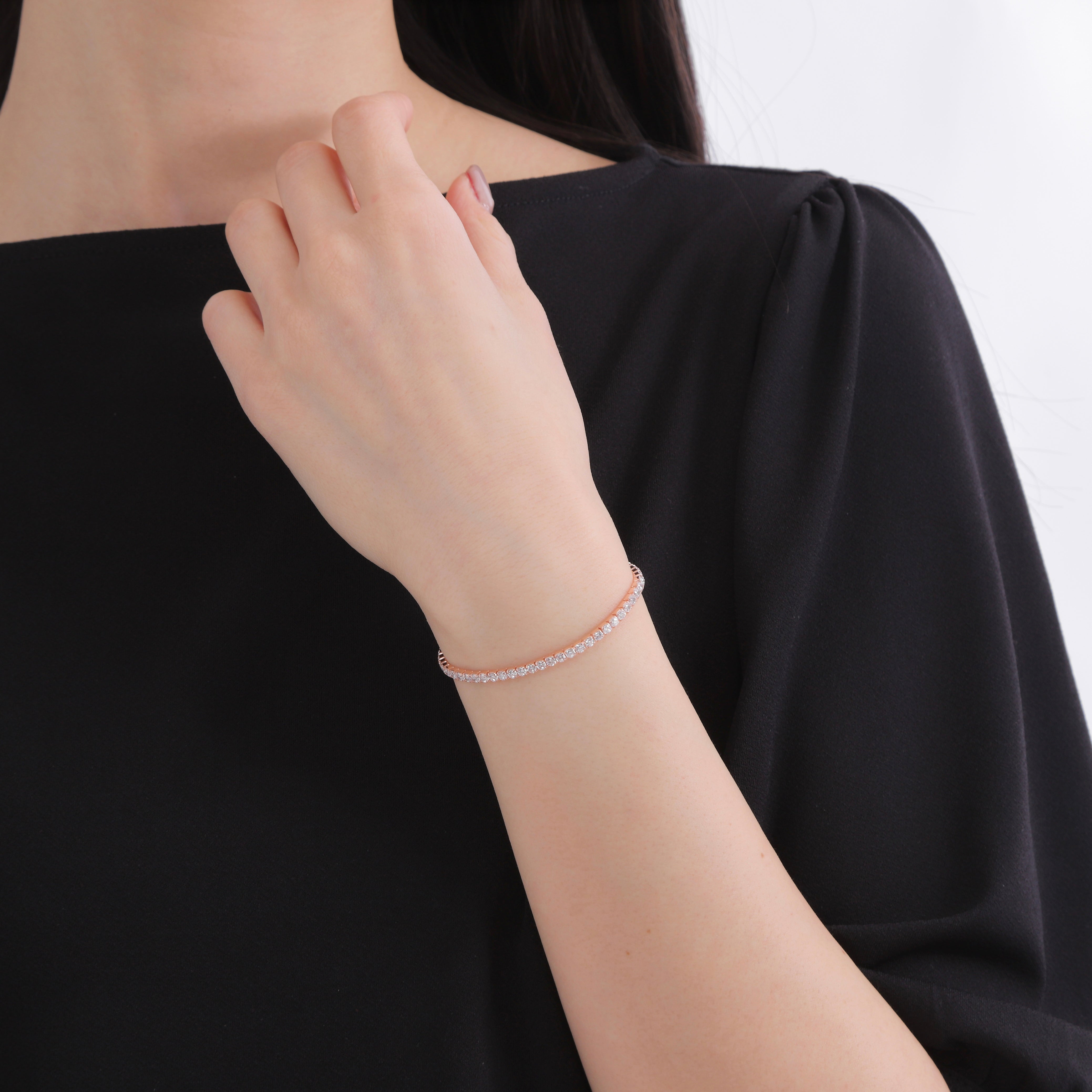 クリスタル ティアロ ブレスレット ローズゴールド