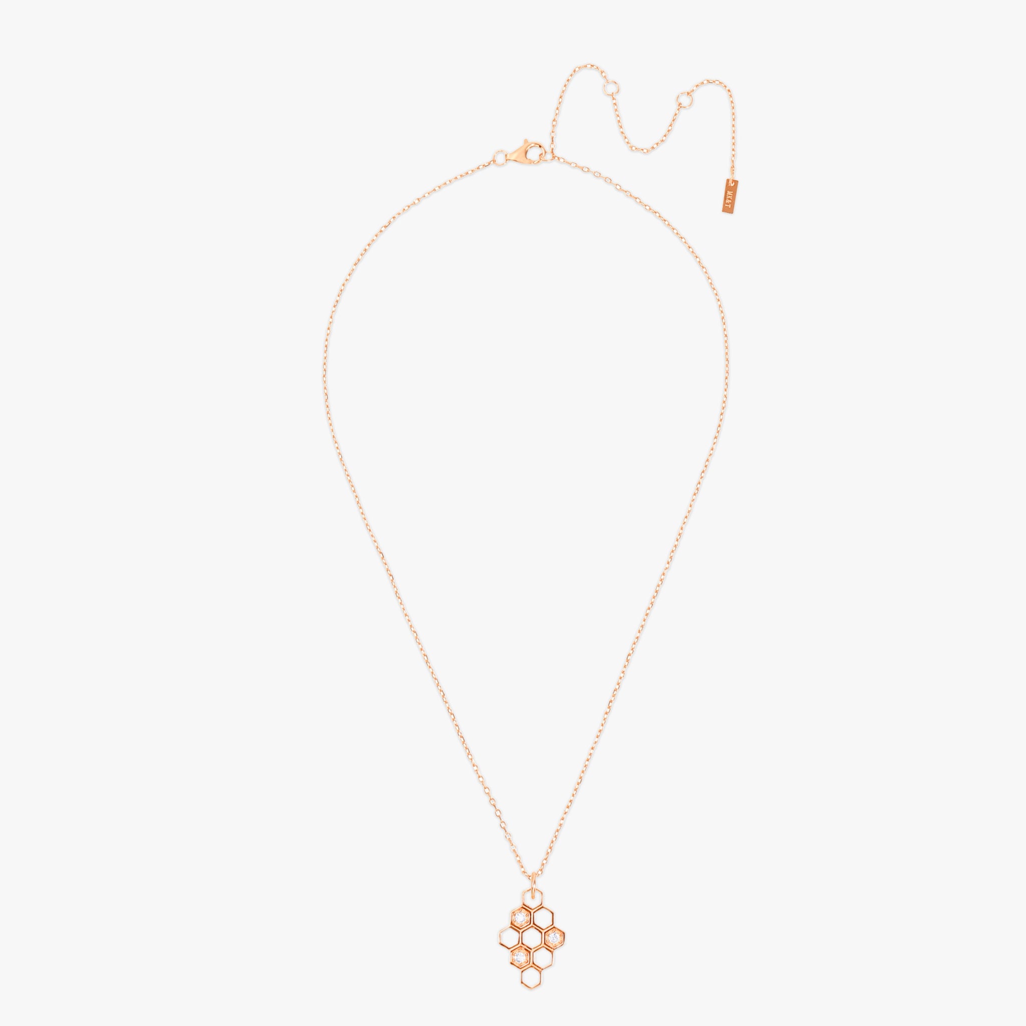 クリスタル ハニー ネックレス ローズゴールド