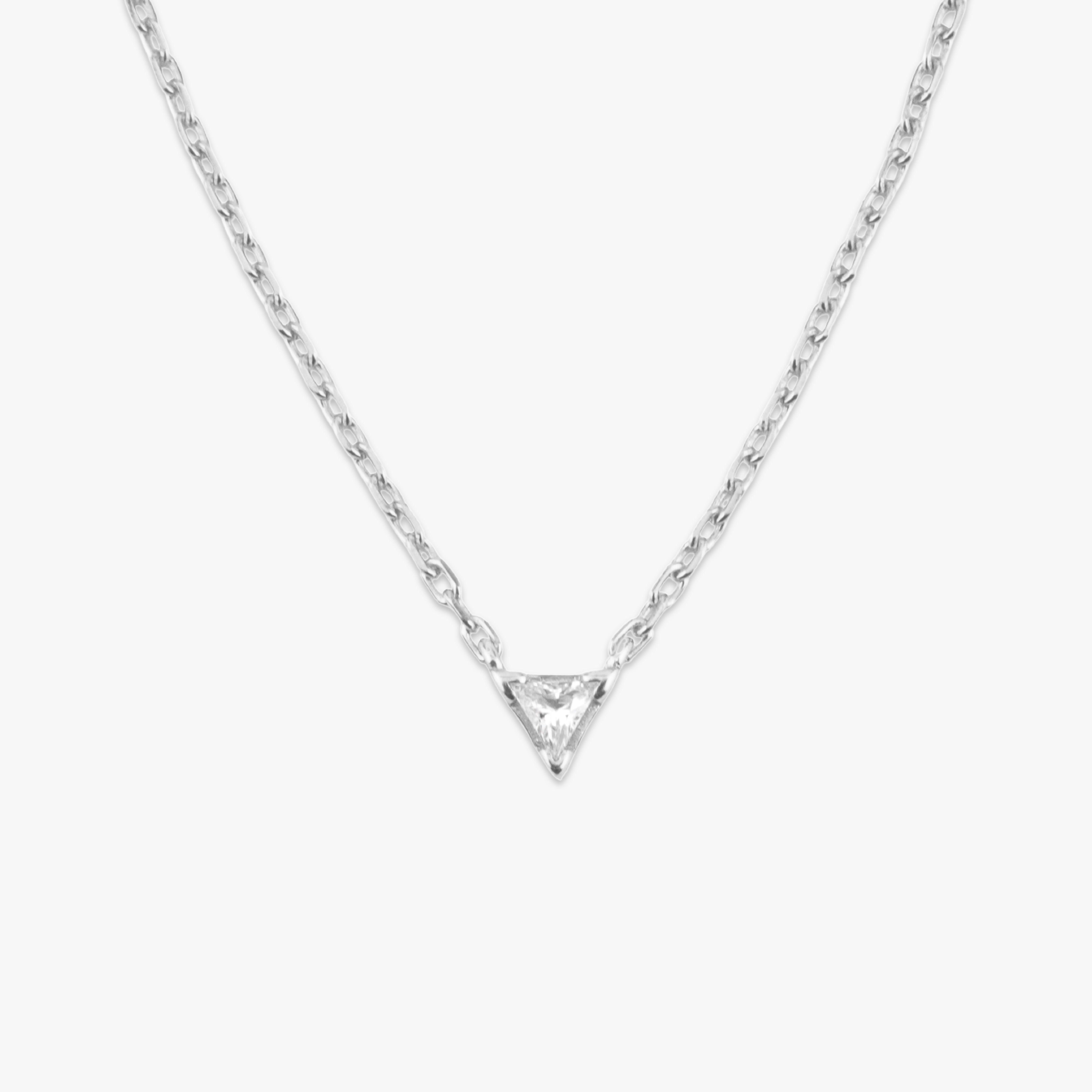 クリスタル トライ ネックレス シルバー