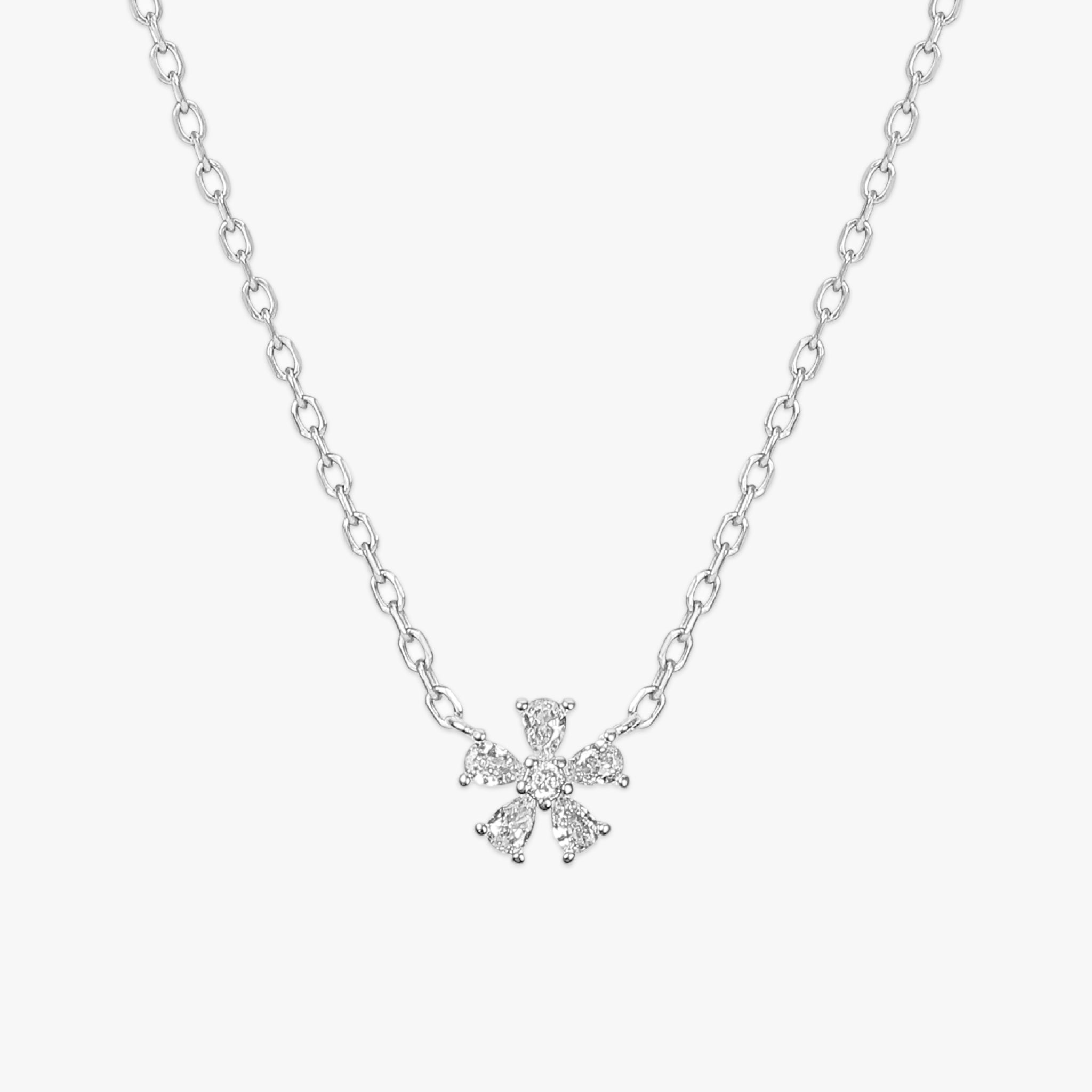 クリスタル フローラ ネックレス