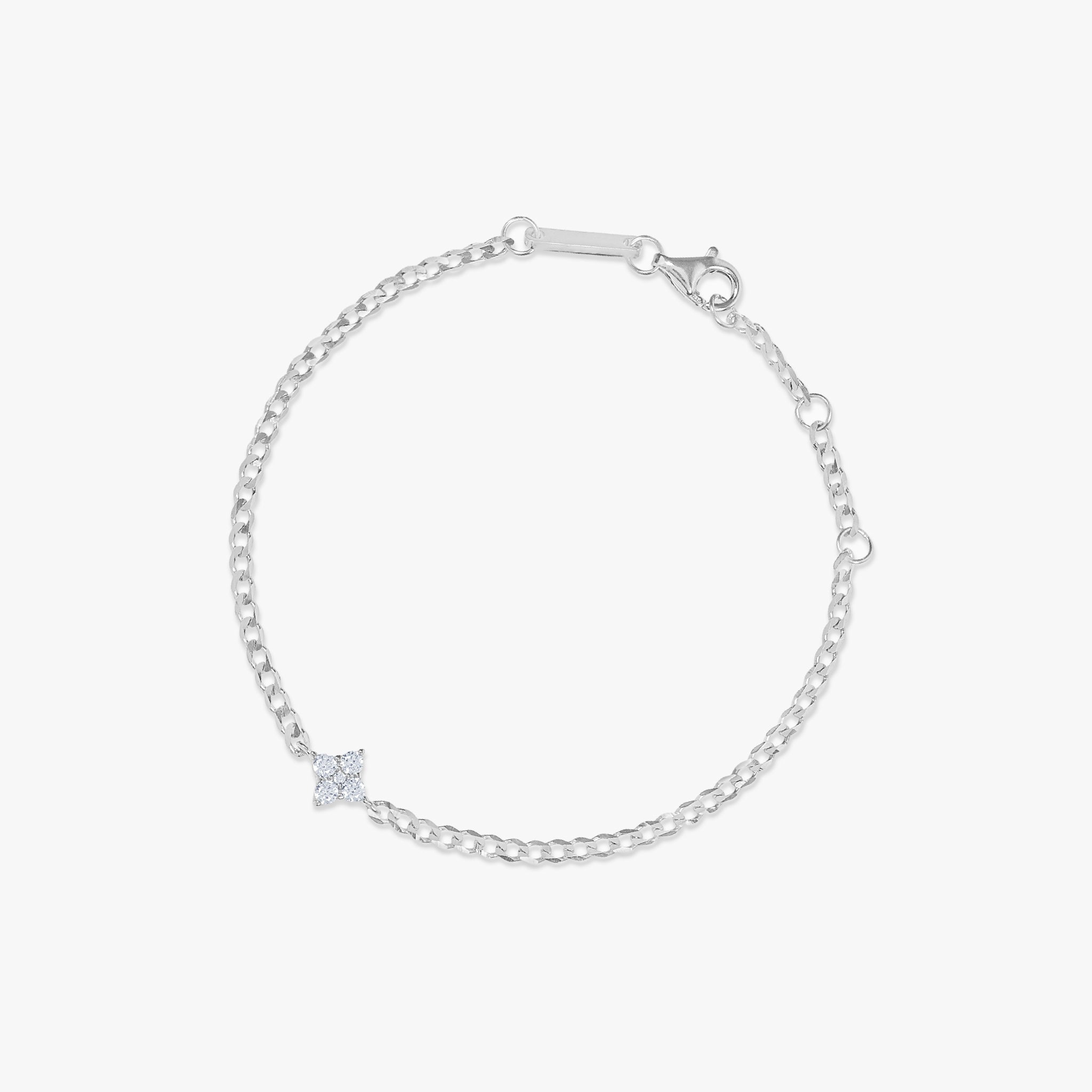 クリスタル スターリー ブレスレット シルバー