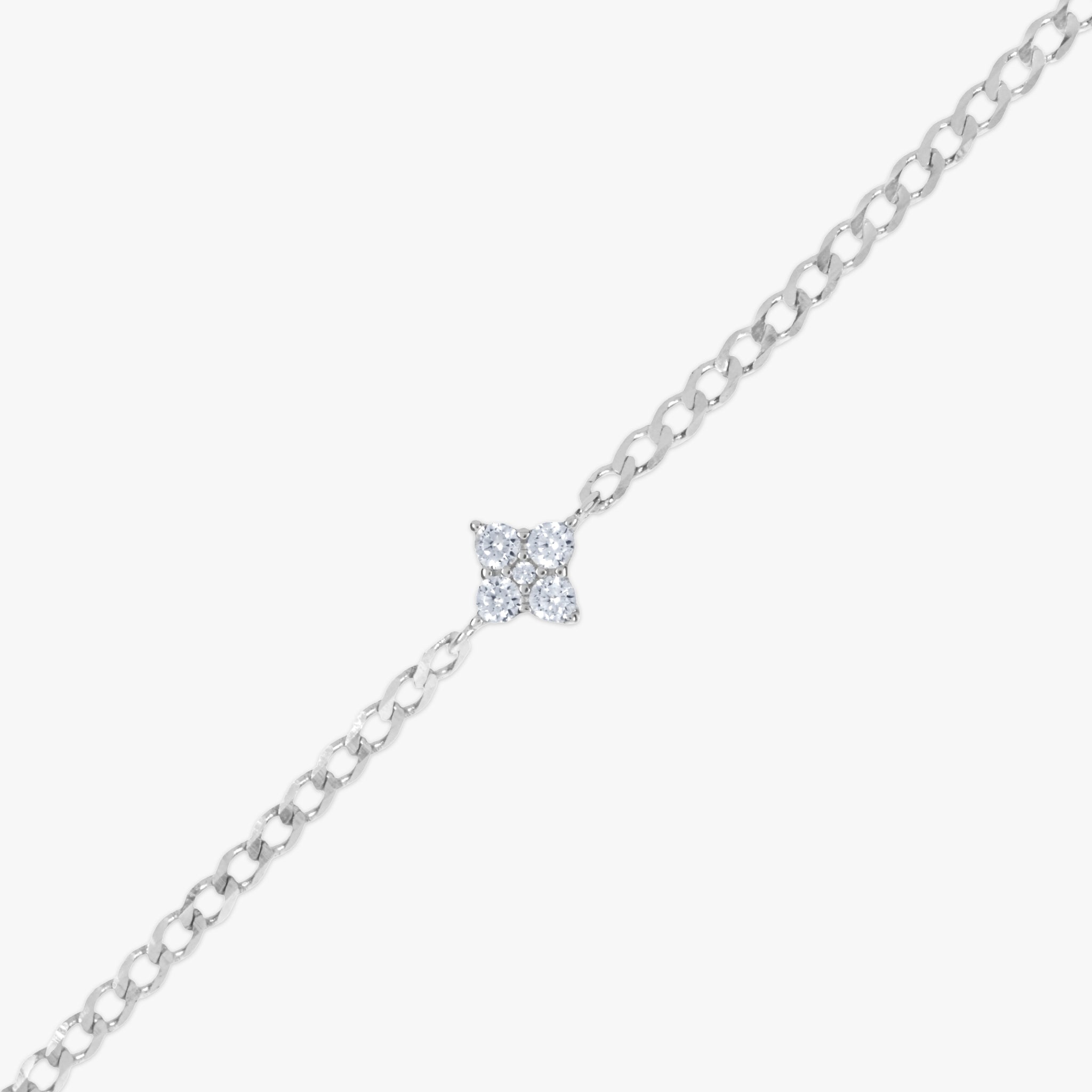 クリスタル スターリー ブレスレット シルバー