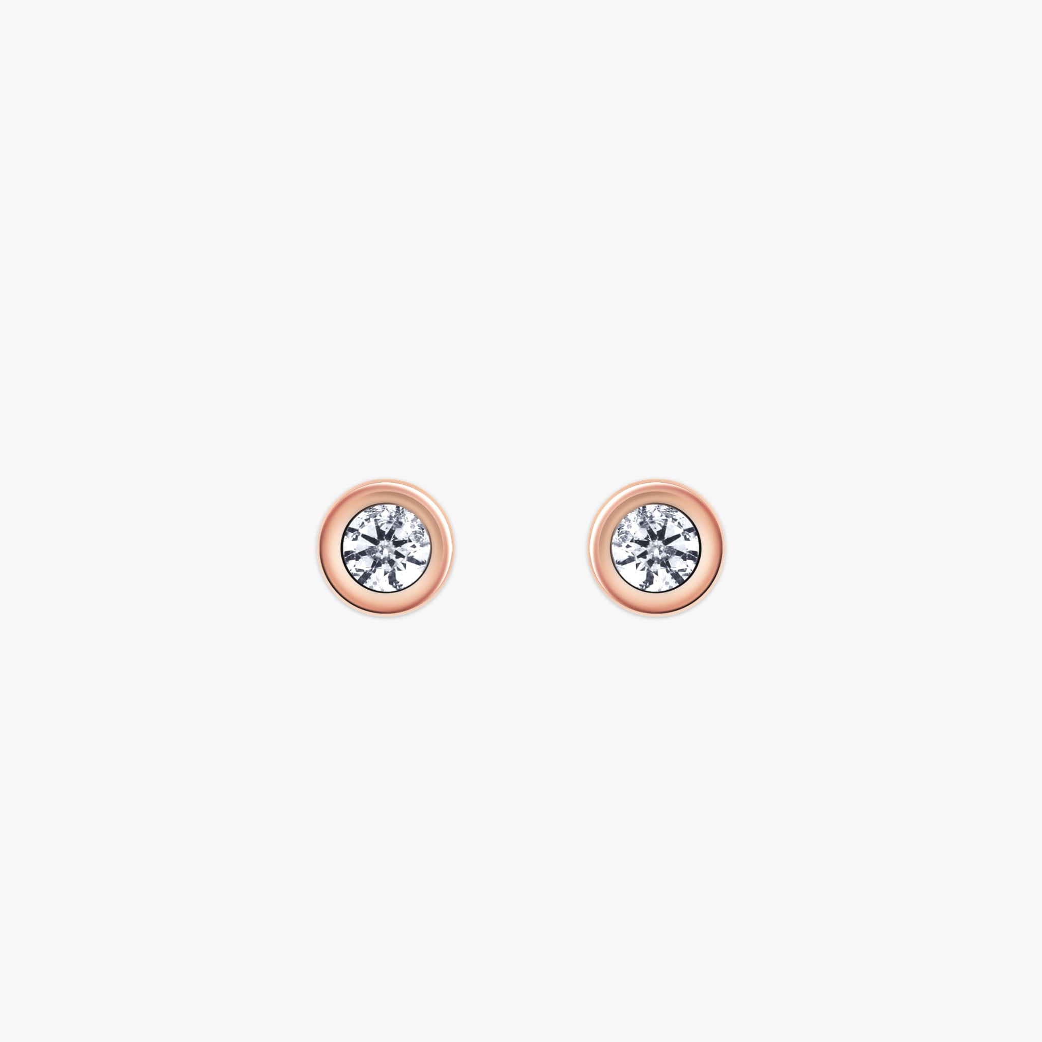 クリスタル プライム ピアス ローズゴールド